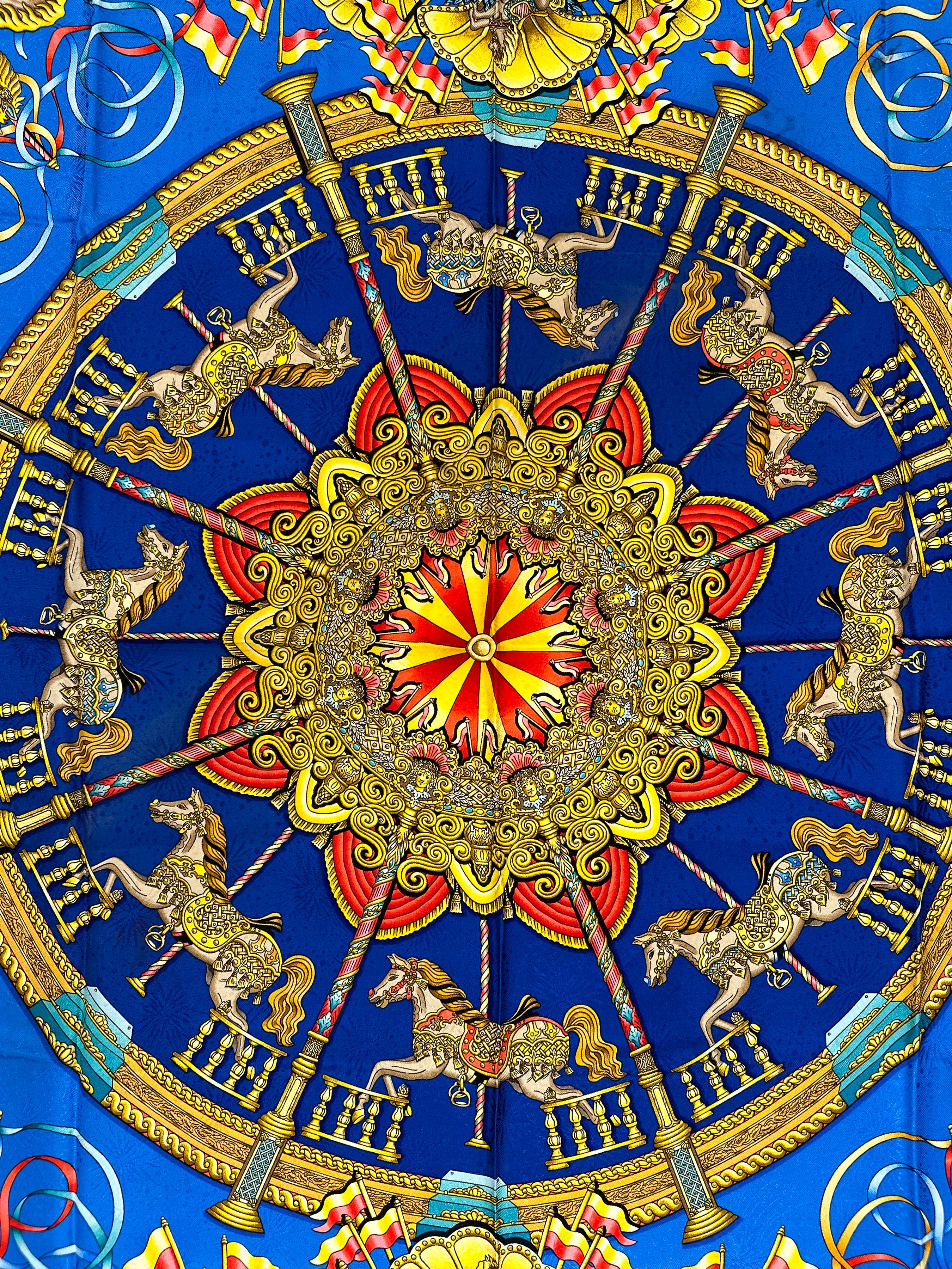 Hermès Luna Park Jacquard 90