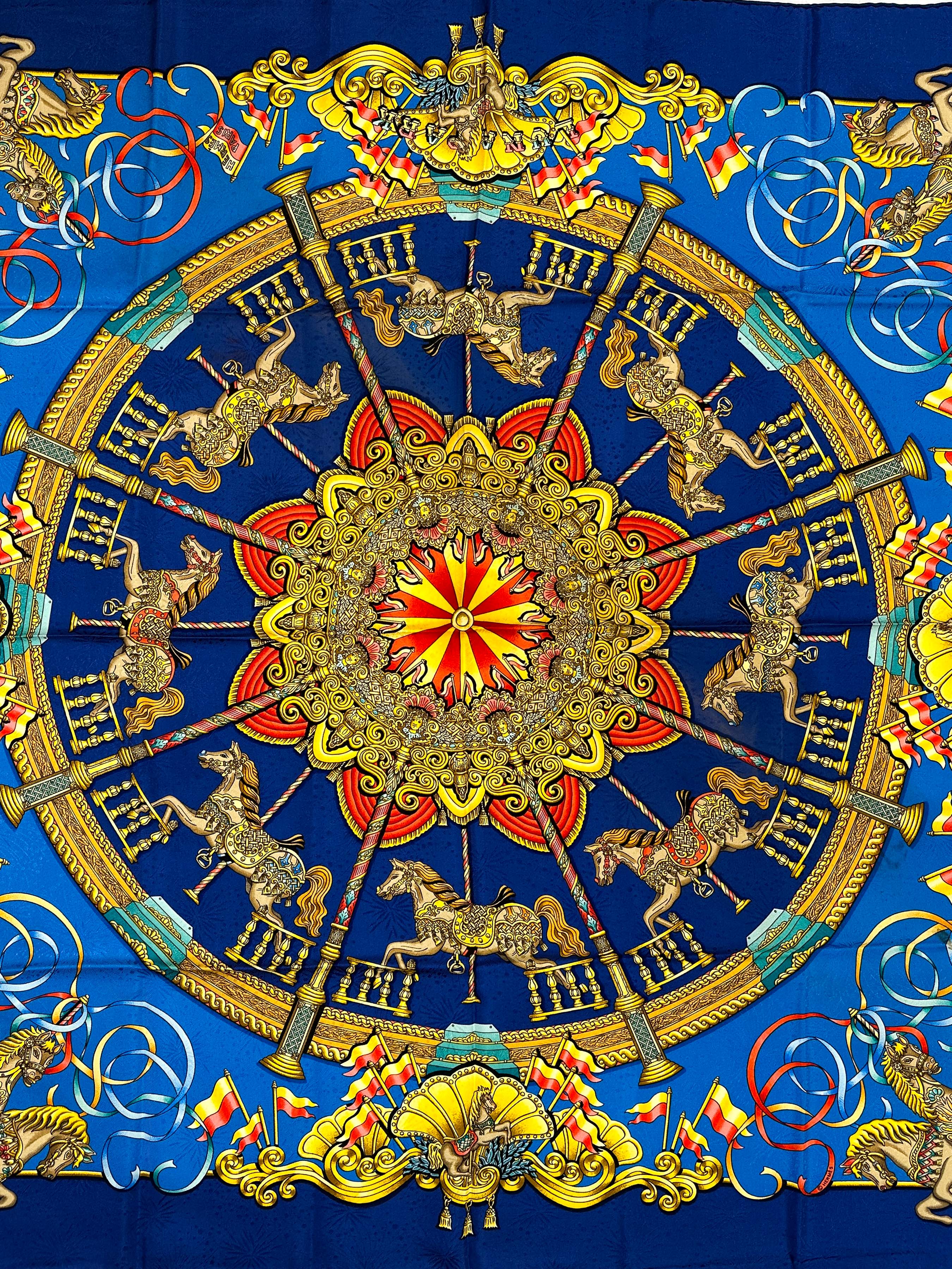 Hermès Luna Park Jacquard 90