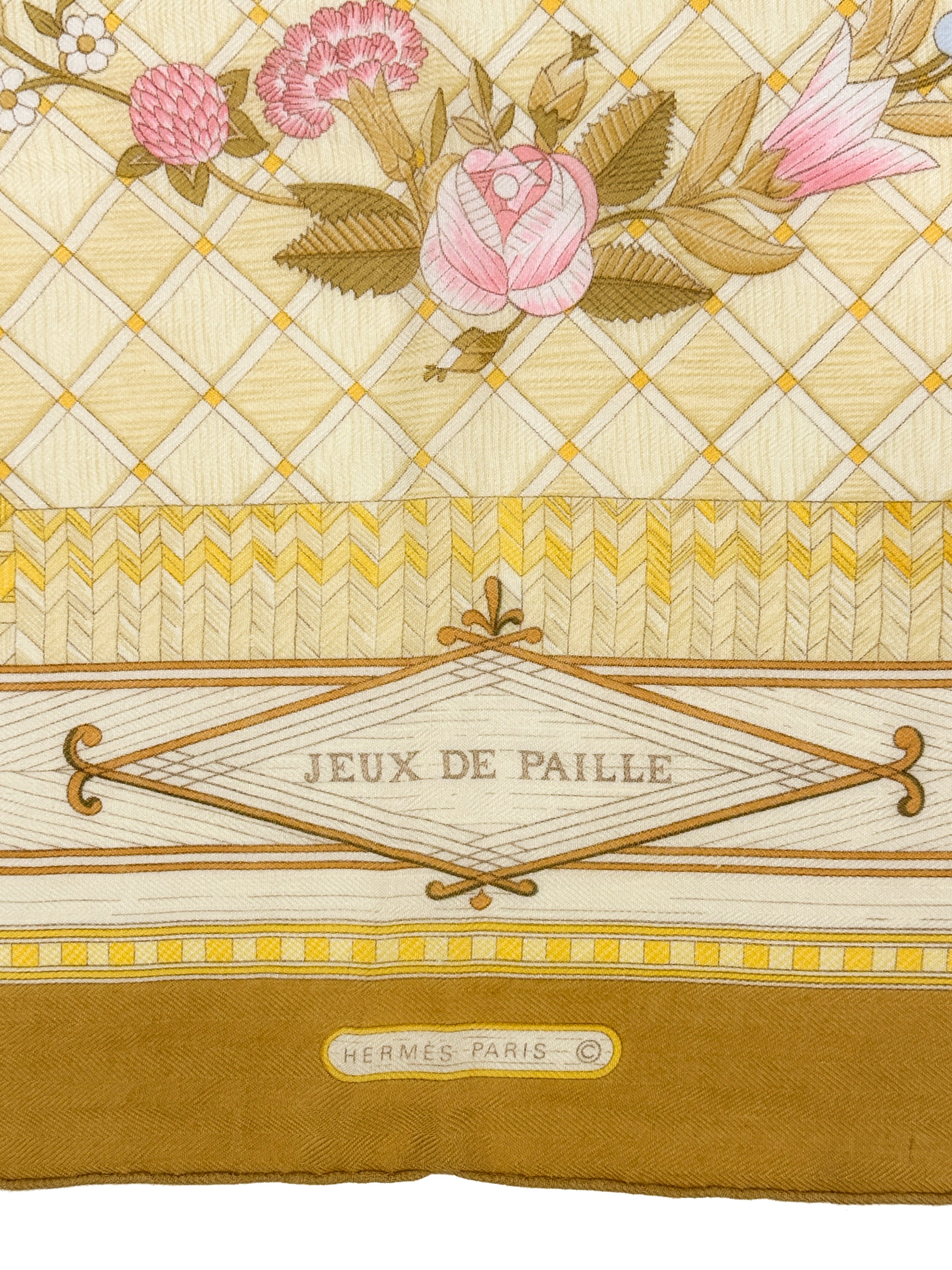 Hermès Jeux de Paille Cashmere Silk 90