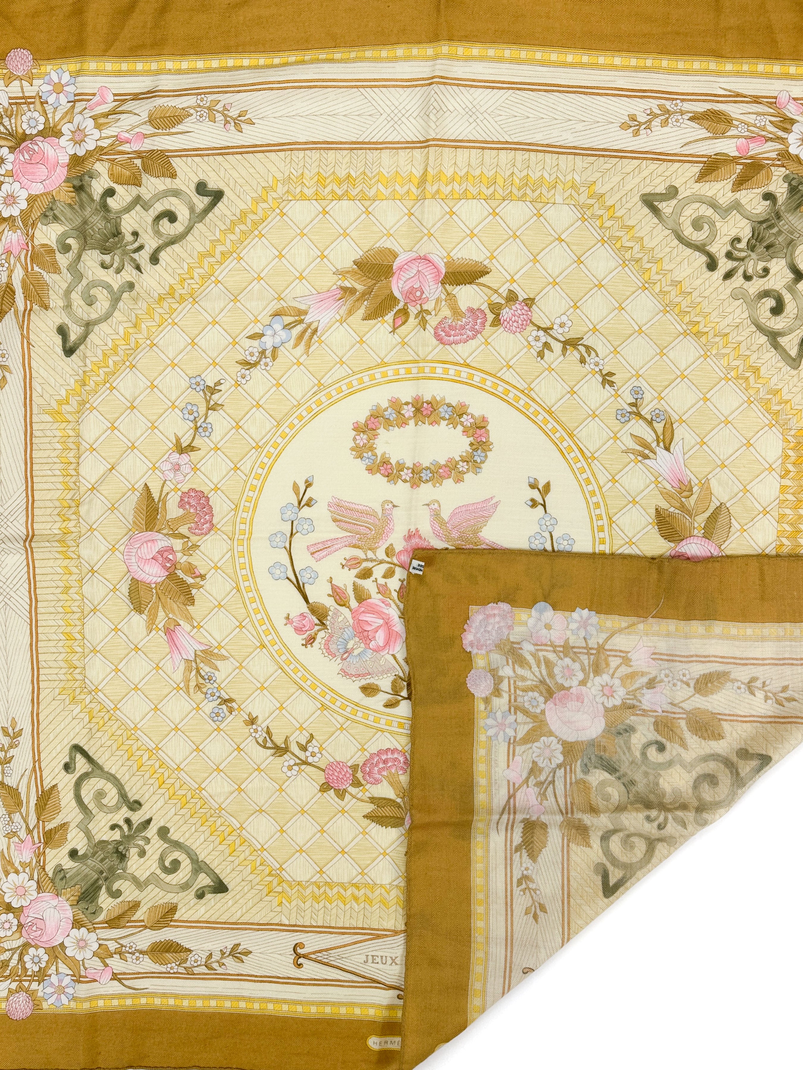 Hermès Jeux de Paille Cashmere Silk 90