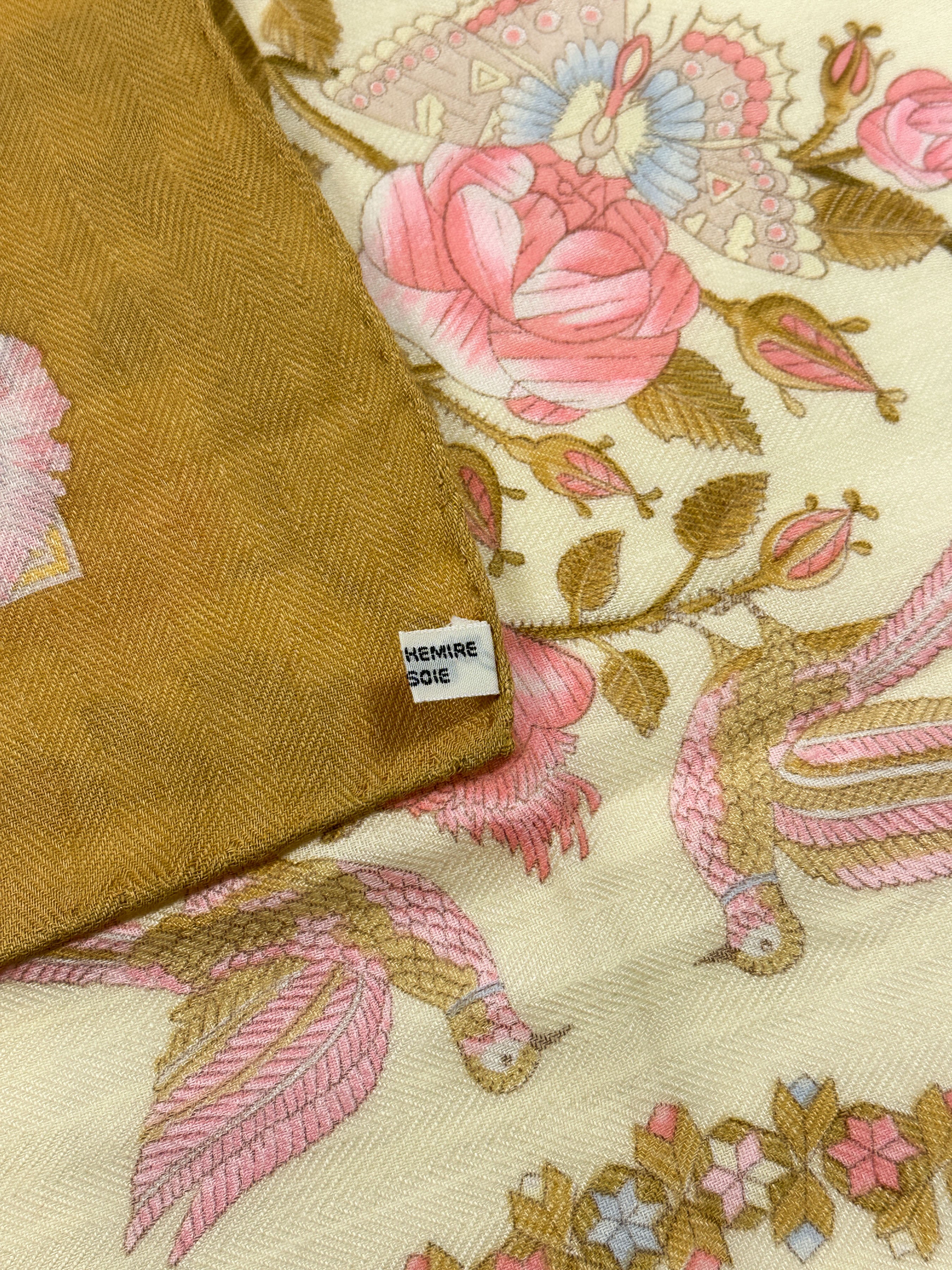 Hermès Jeux de Paille Cashmere Silk 90