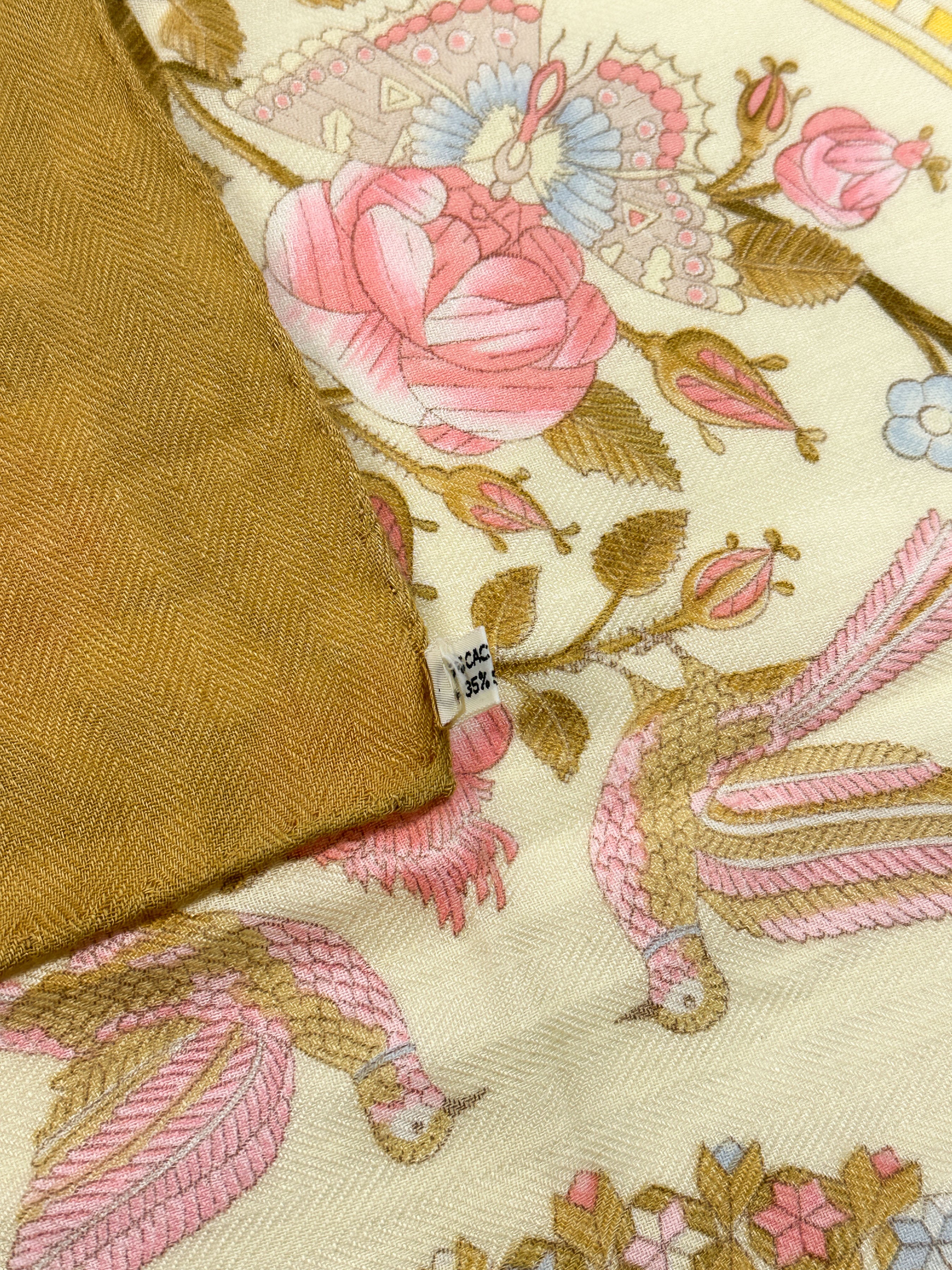 Hermès Jeux de Paille Cashmere Silk 90