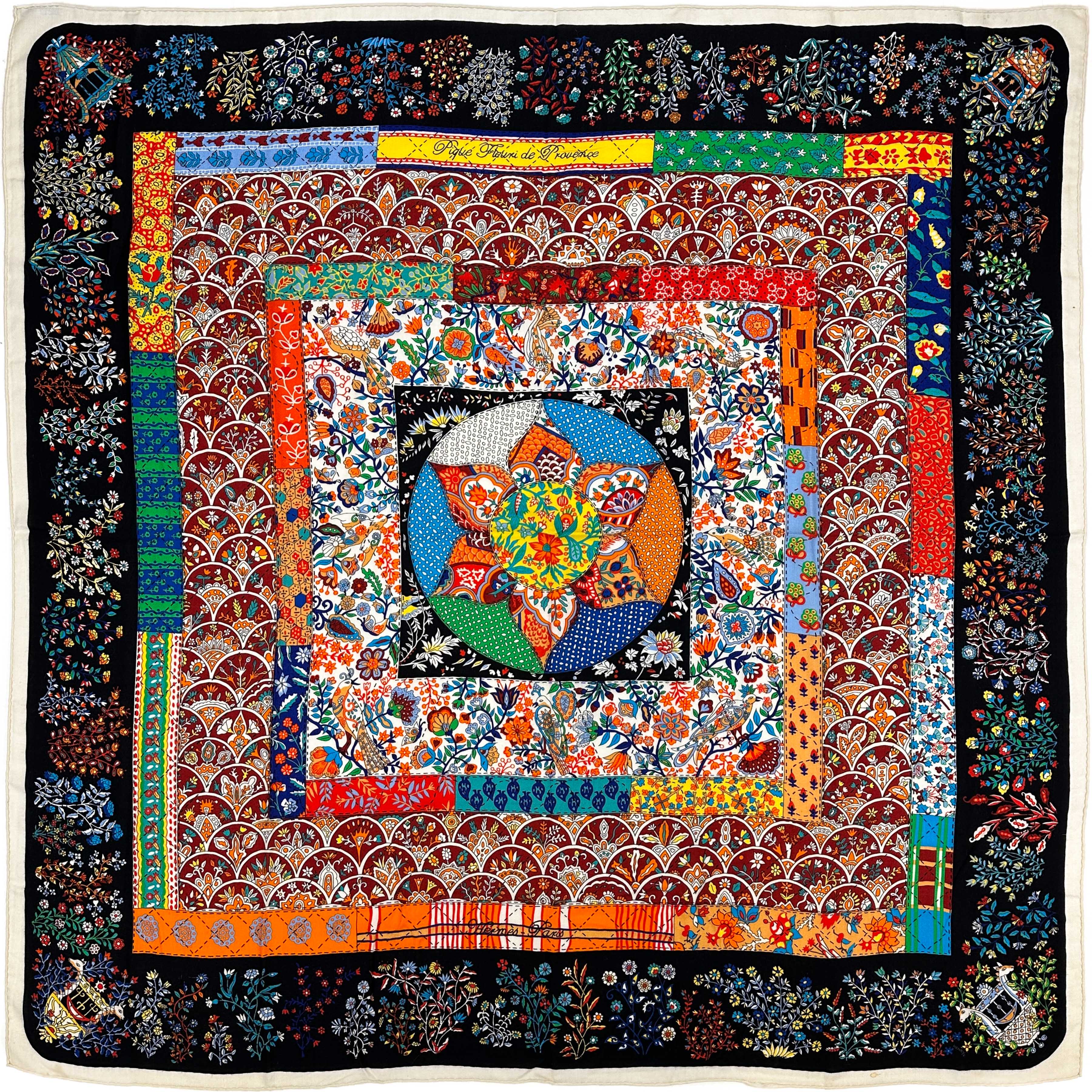 Hermès Piqué Fleuri de Provence Cashmere Silk 140