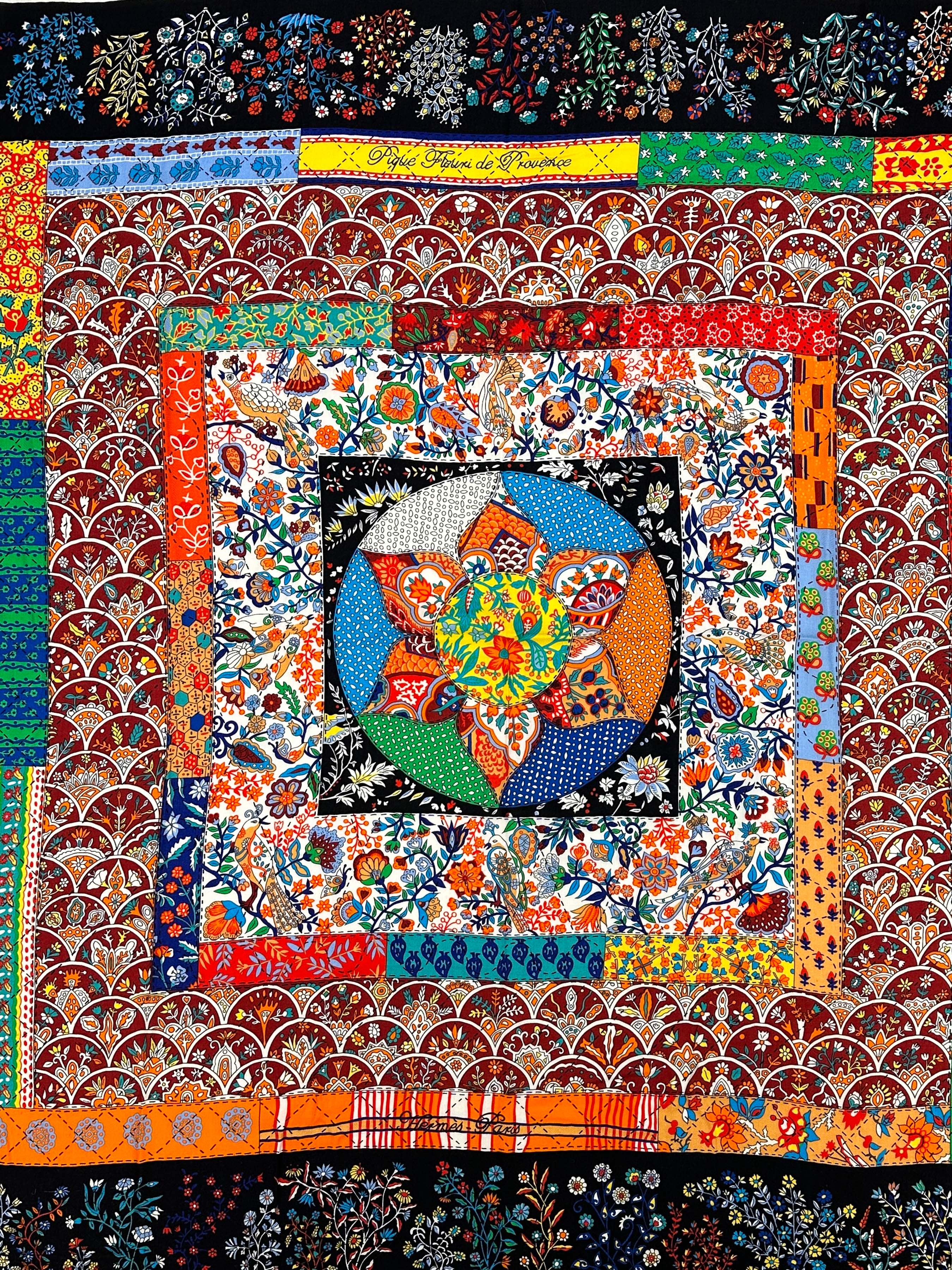 Hermès Piqué Fleuri de Provence Cashmere Silk 140