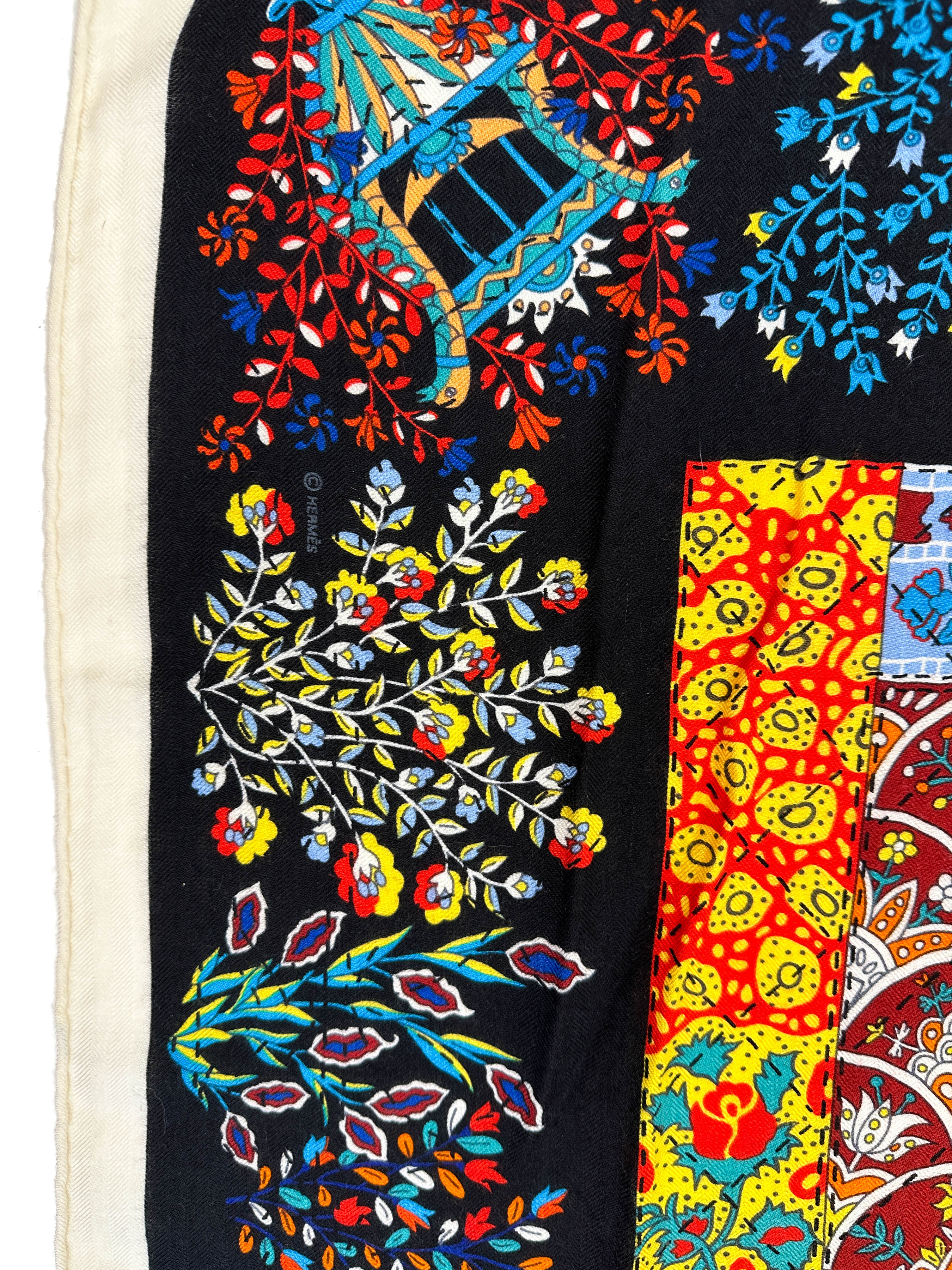 Hermès Piqué Fleuri de Provence Cashmere Silk 140