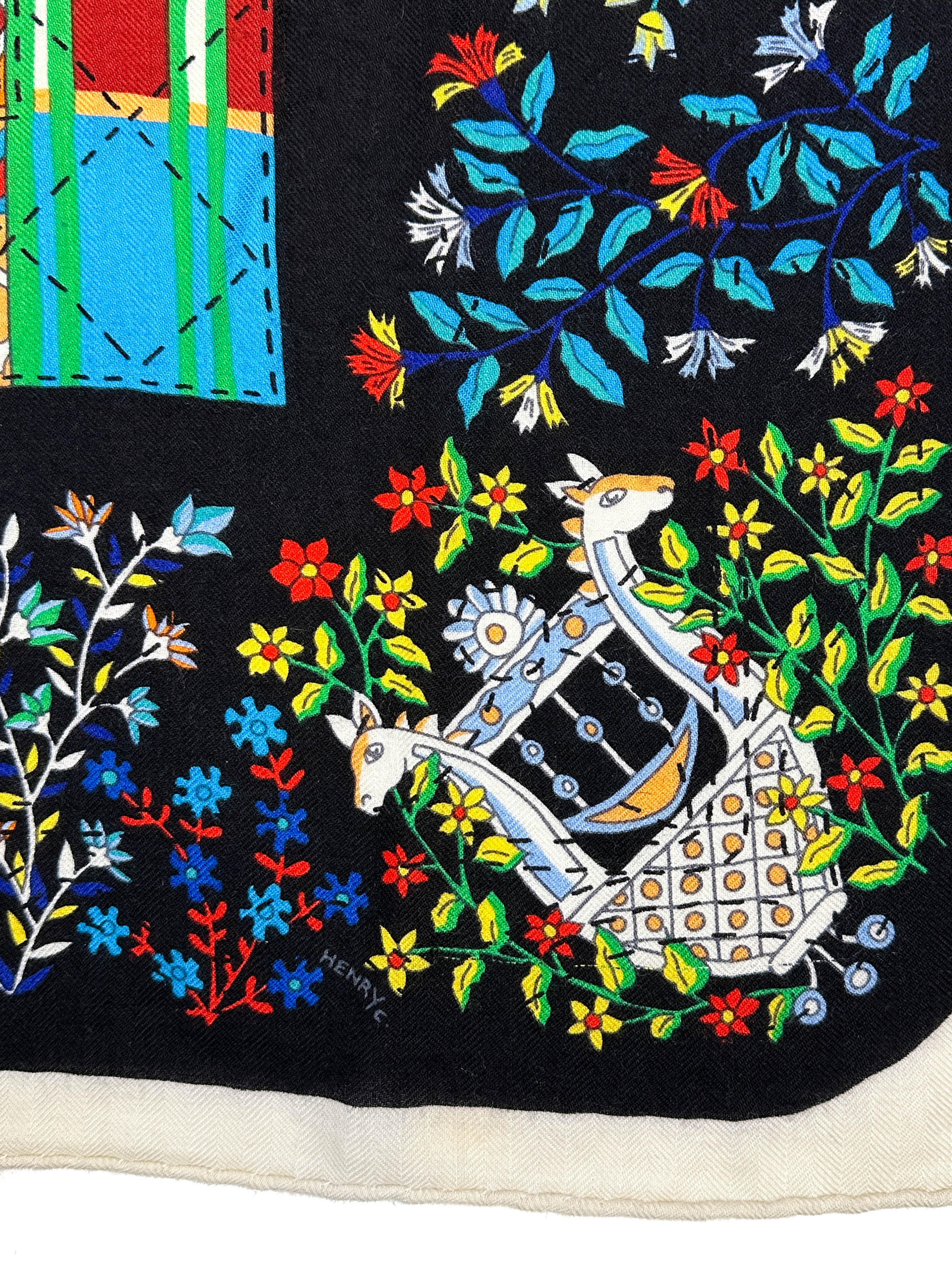 Hermès Piqué Fleuri de Provence Cashmere Silk 140