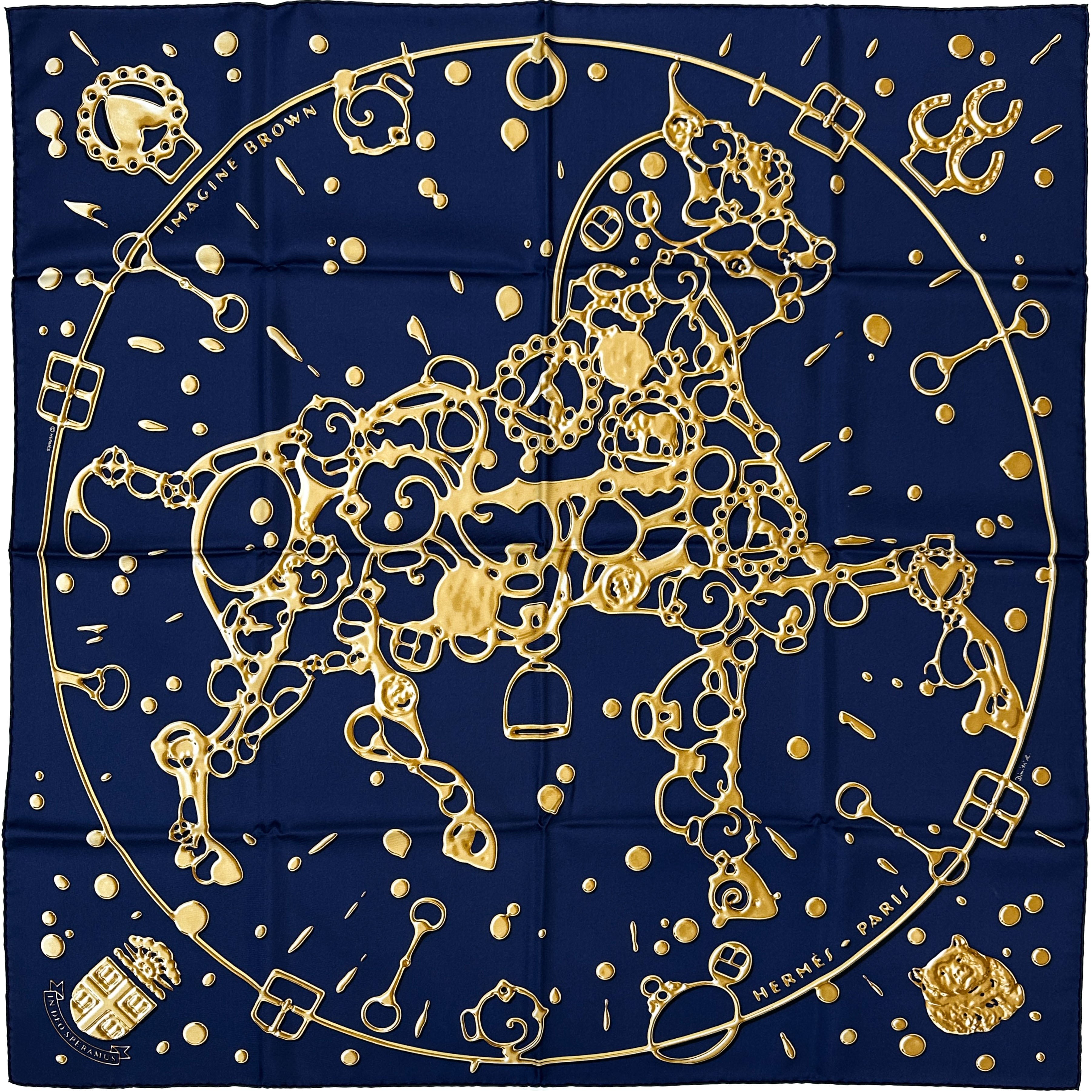 Hermès Limited Edition Cheval Fusion For Brown University 90
