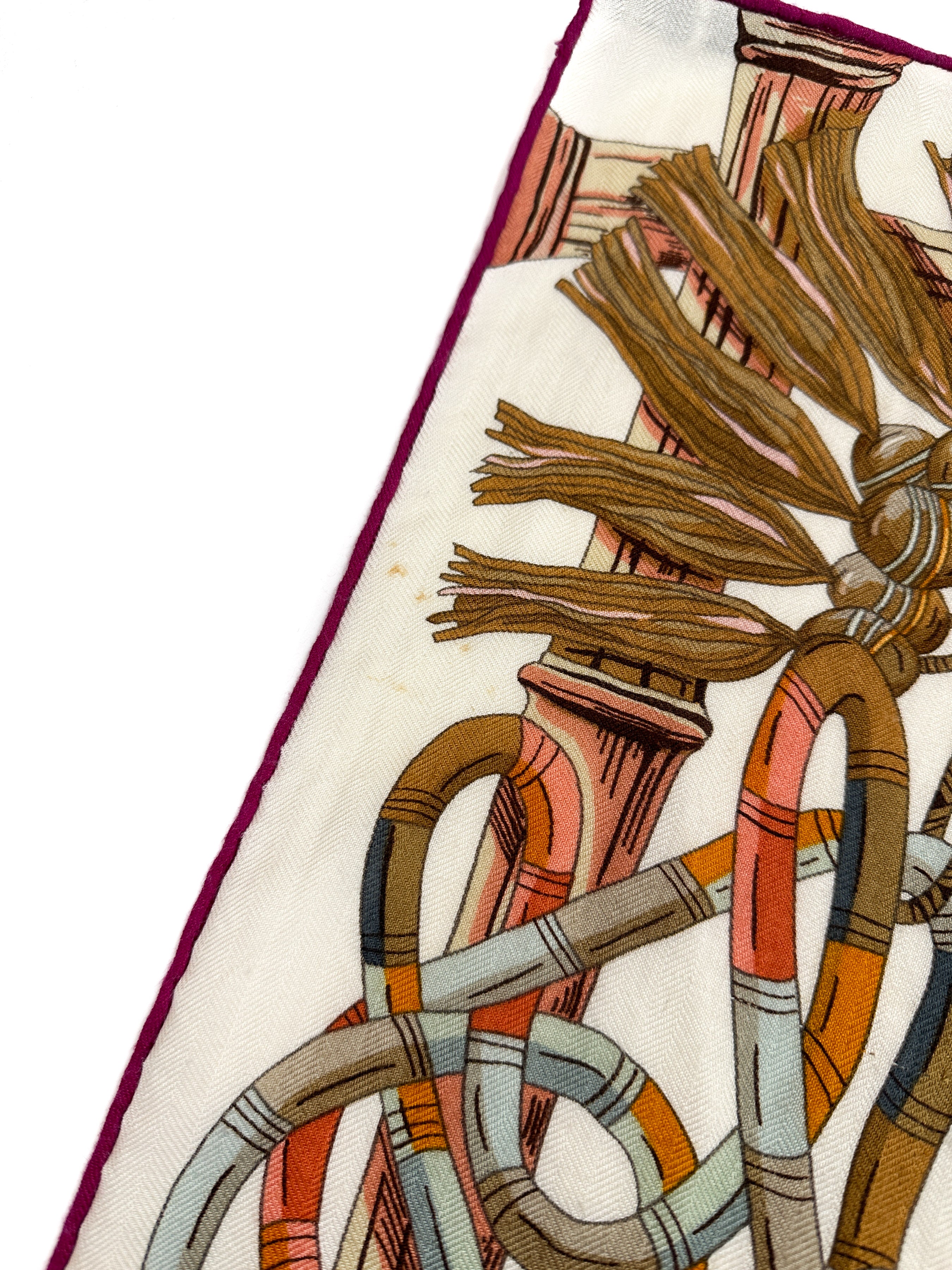 Hermès Au Fil du Carré Cashmere Silk 140