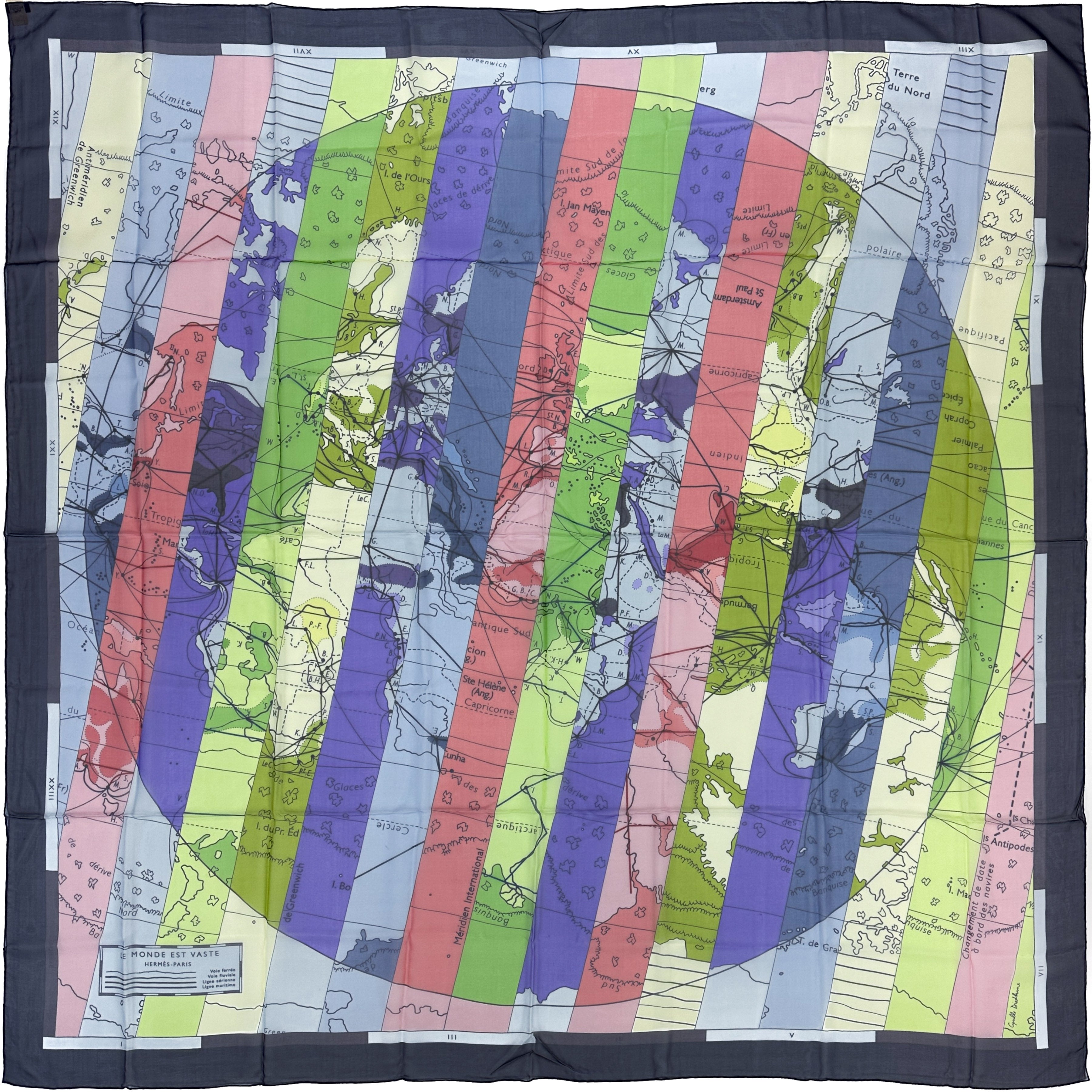 Hermès Le Monde Est Vaste Mousseline 140