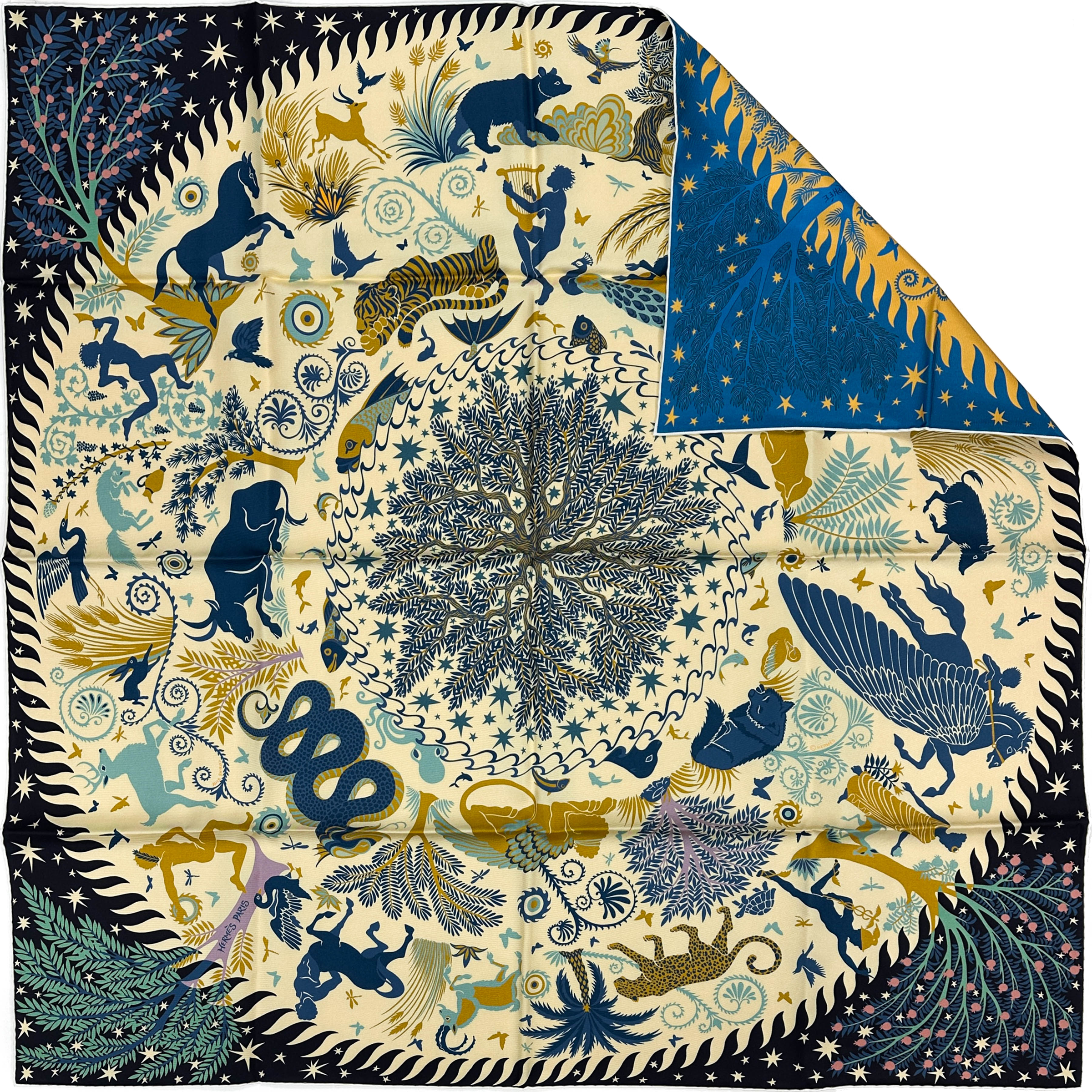 Hermès Sous le Charme d'Orphée Double Face 90