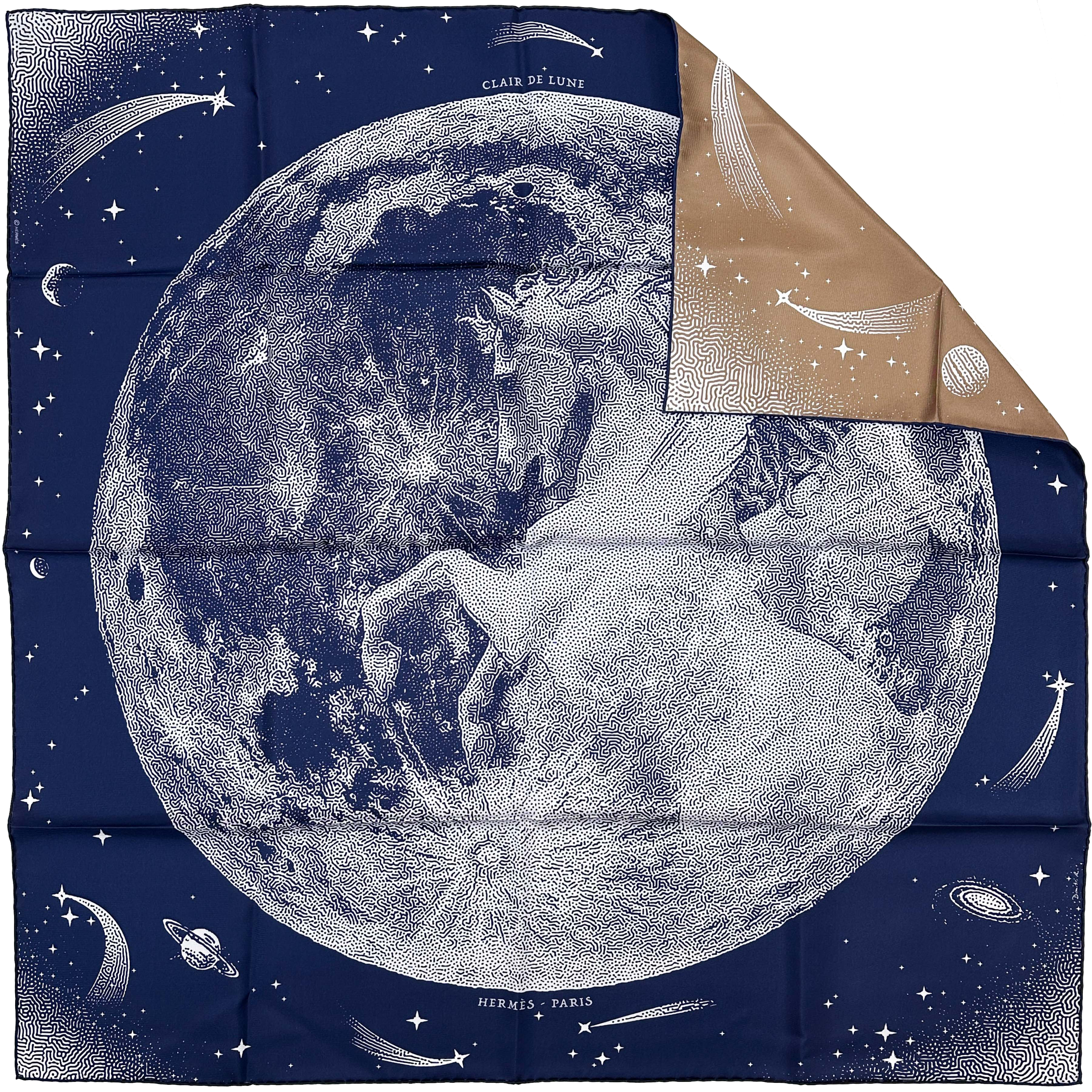 Hermès Clair de Lune Double Face 90