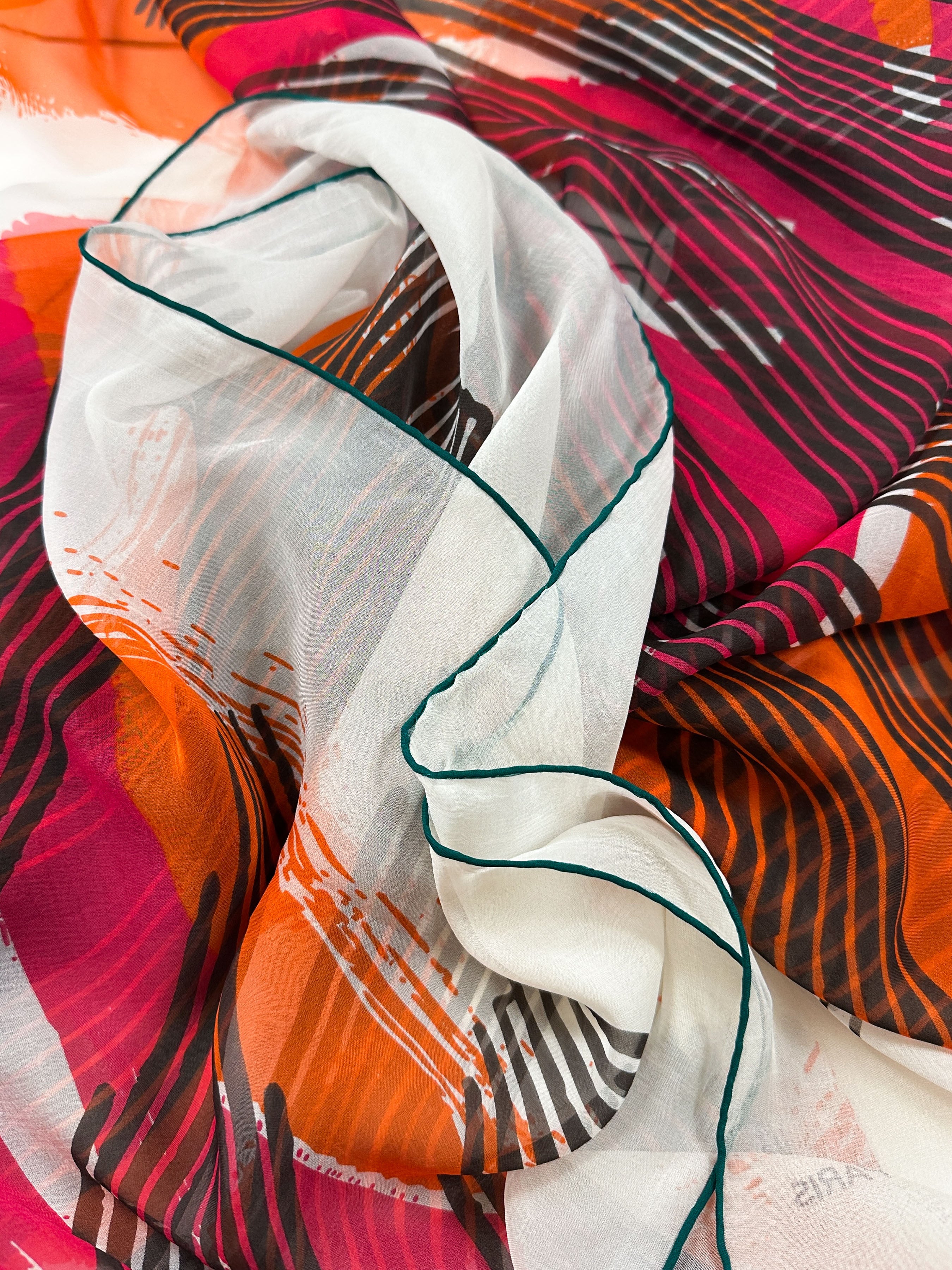 Hermès Big H Madras Mousseline 140