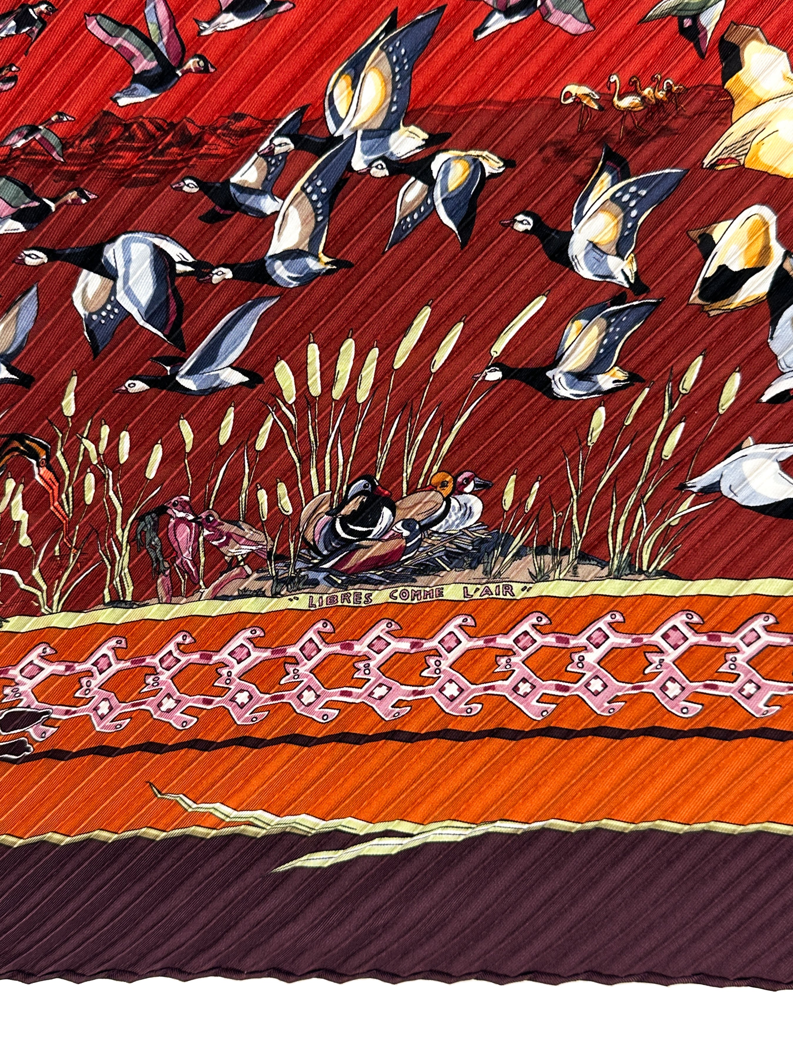 Hermès Libres Comme L'Air Plissé 90