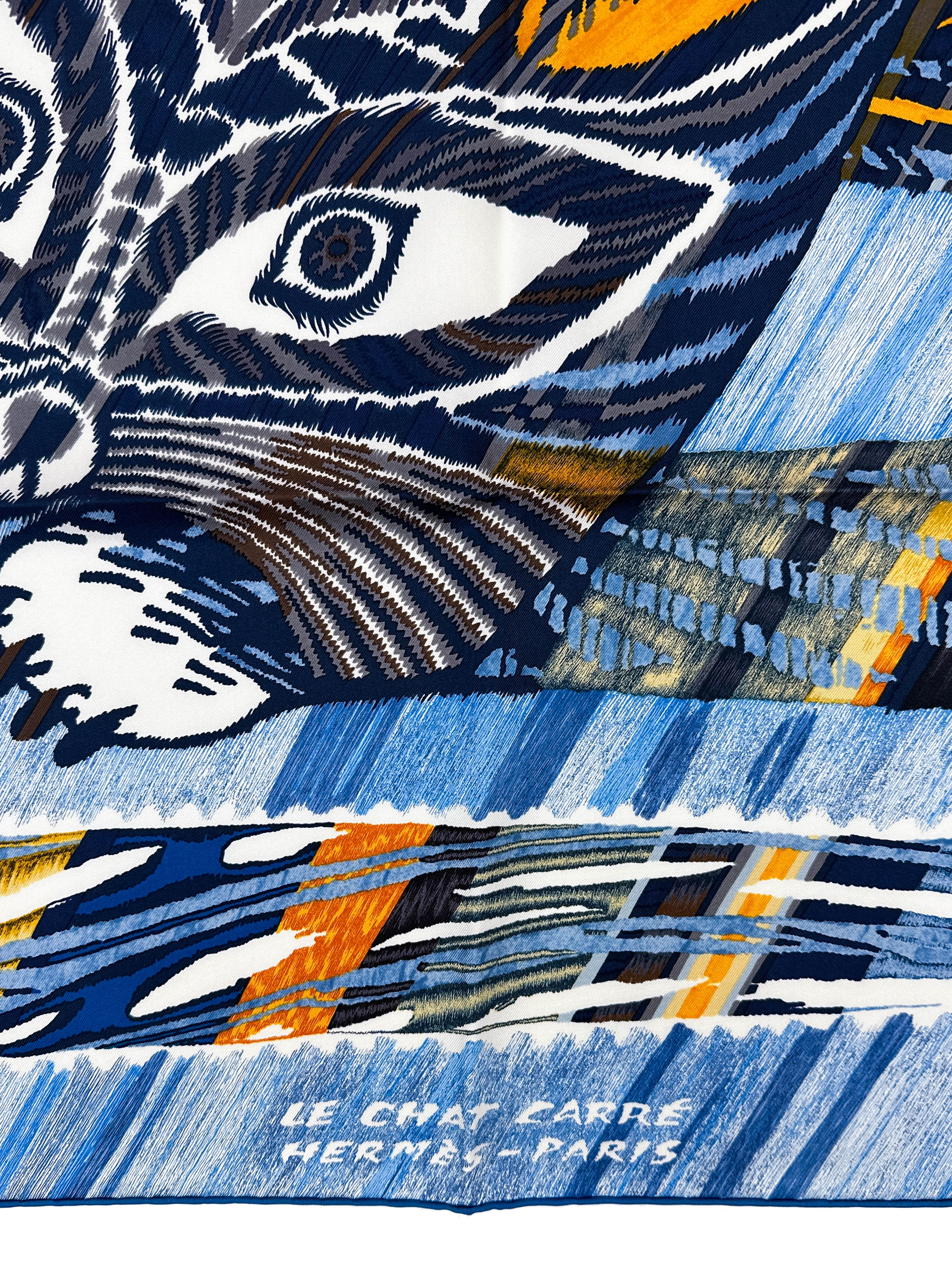 Hermès Le Chat Carré 90