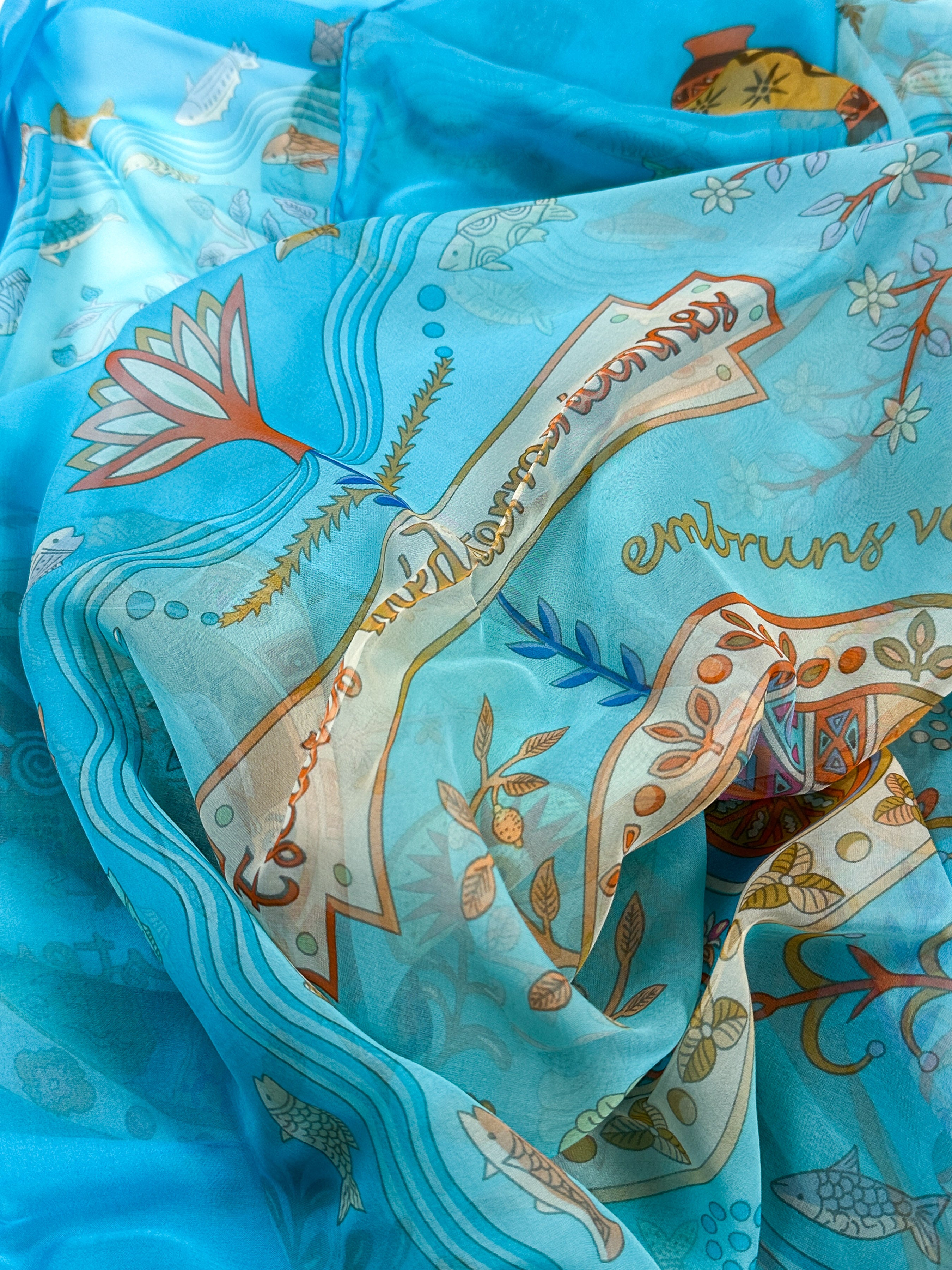 Hermès Escales Méditerranéennes Mousseline 140