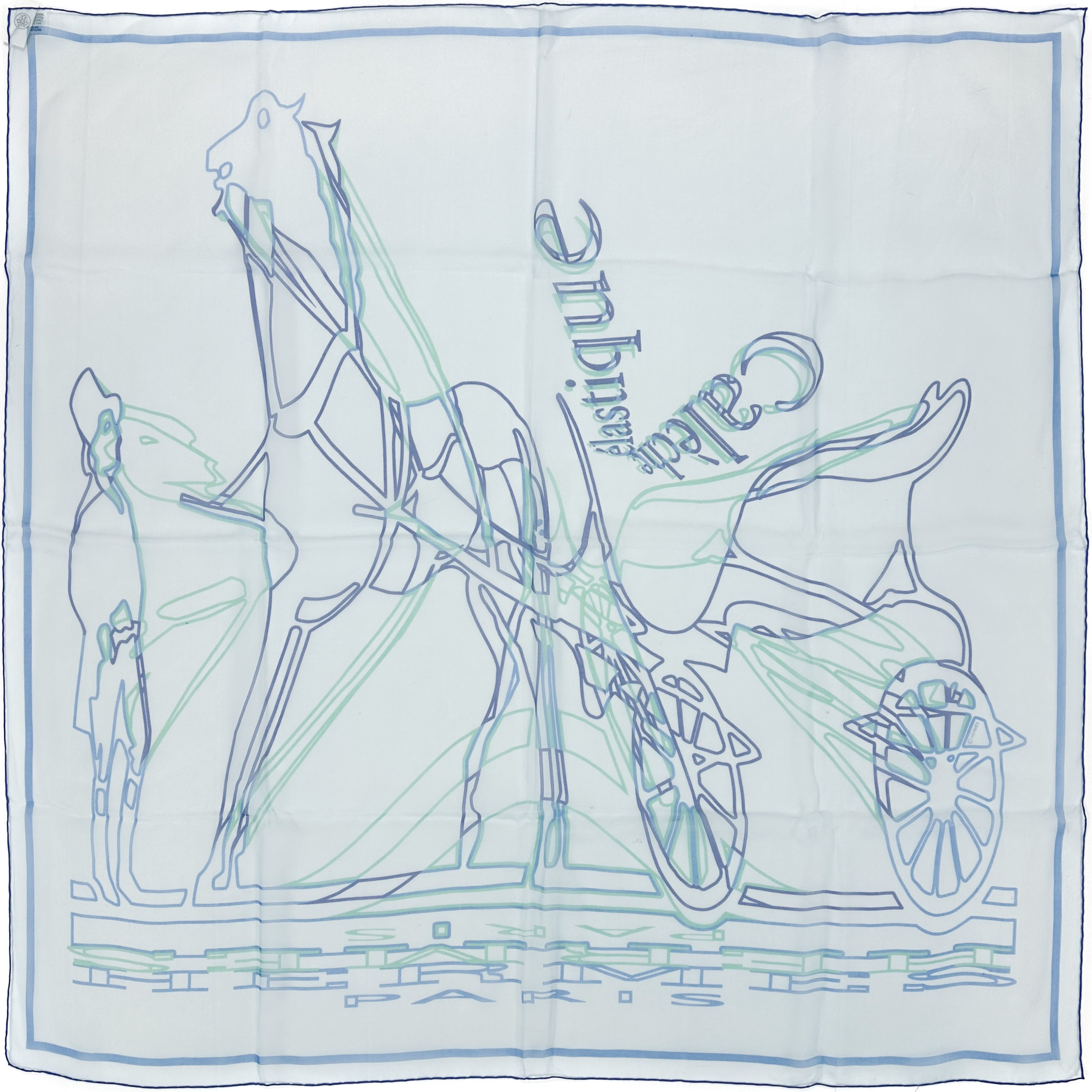 Hermès Calèche élastique Finesse Mousseline 90