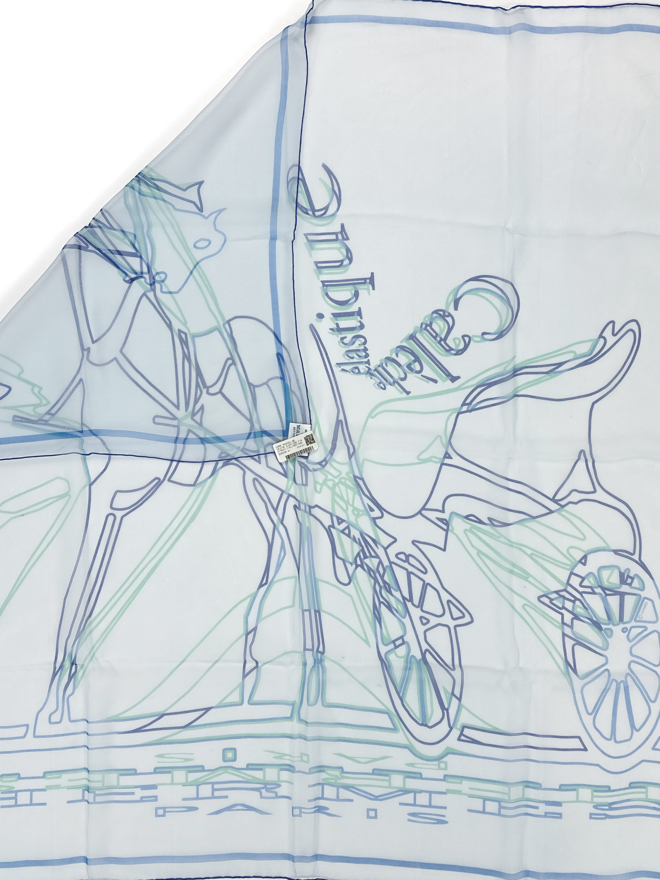 Hermès Calèche élastique Finesse Mousseline 90