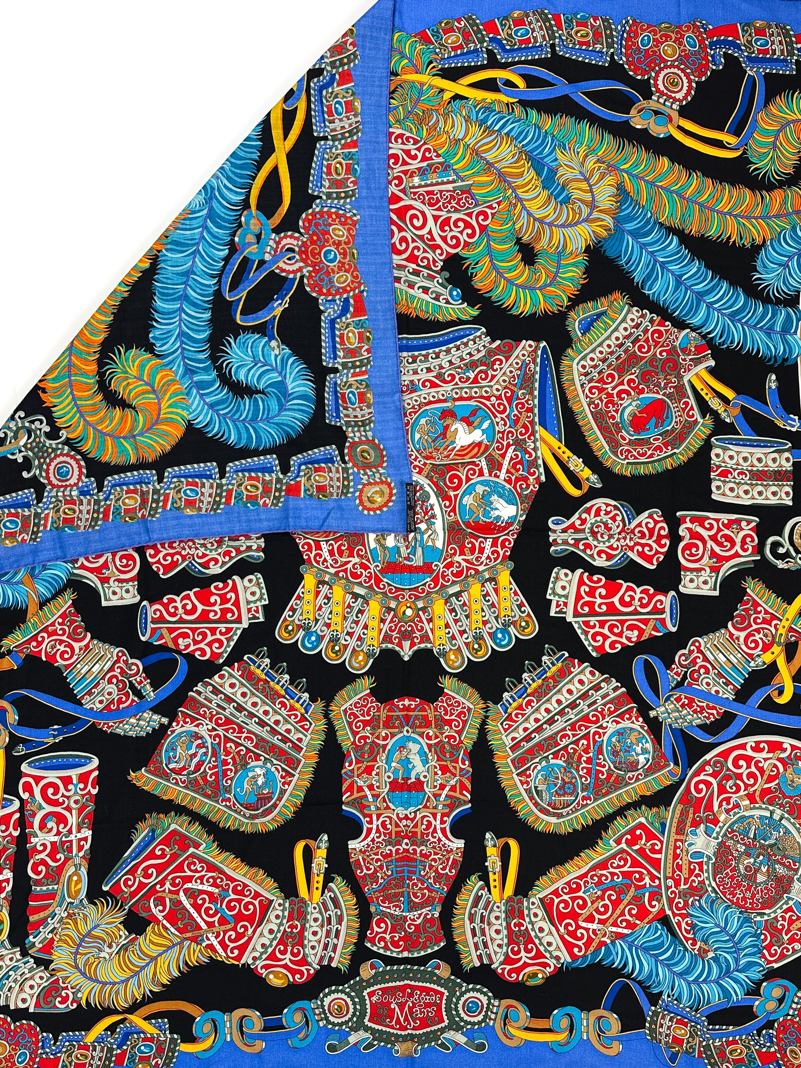 Hermès Sous L'Egide de Mars Cashmere Silk 140