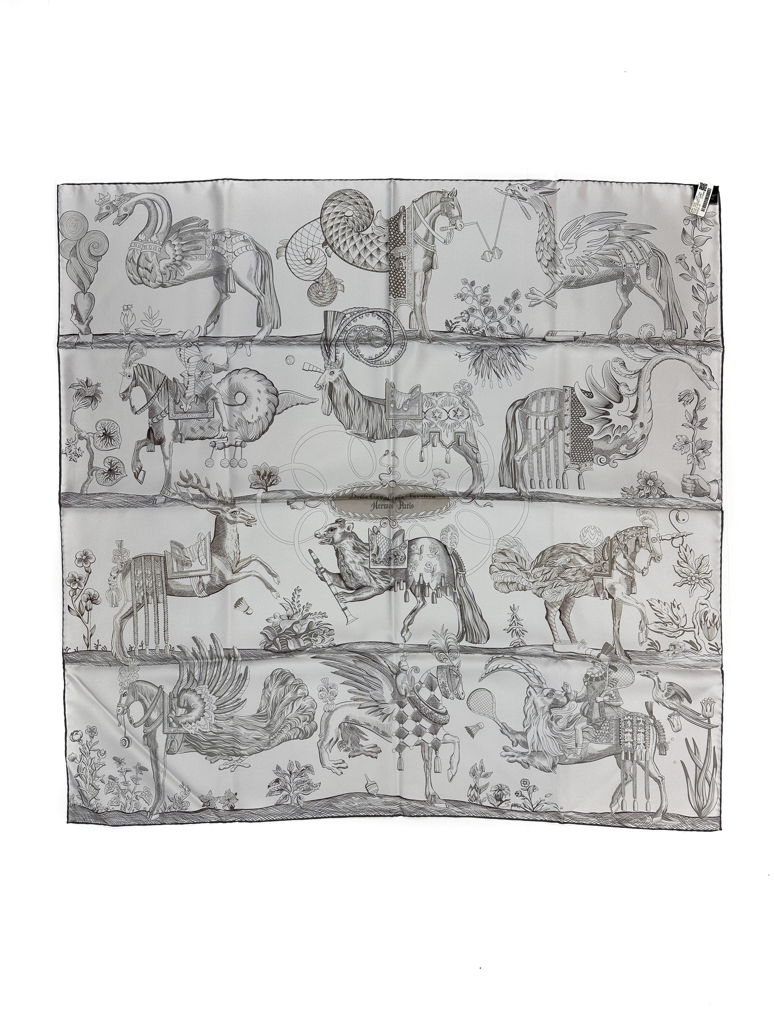 Hermès Della Cavalleria Favolosa Double Face 90