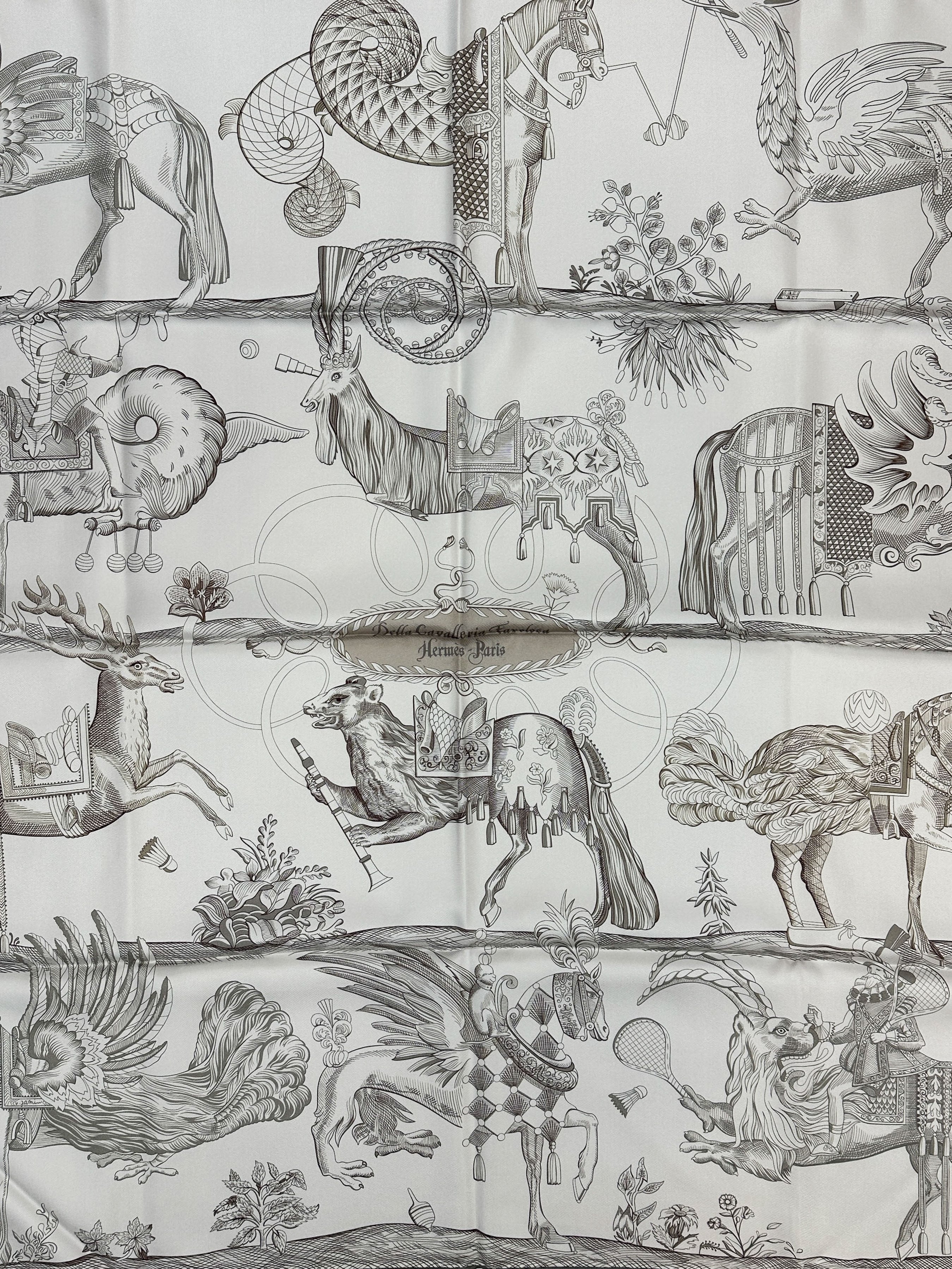 Hermès Della Cavalleria Favolosa Double Face 90