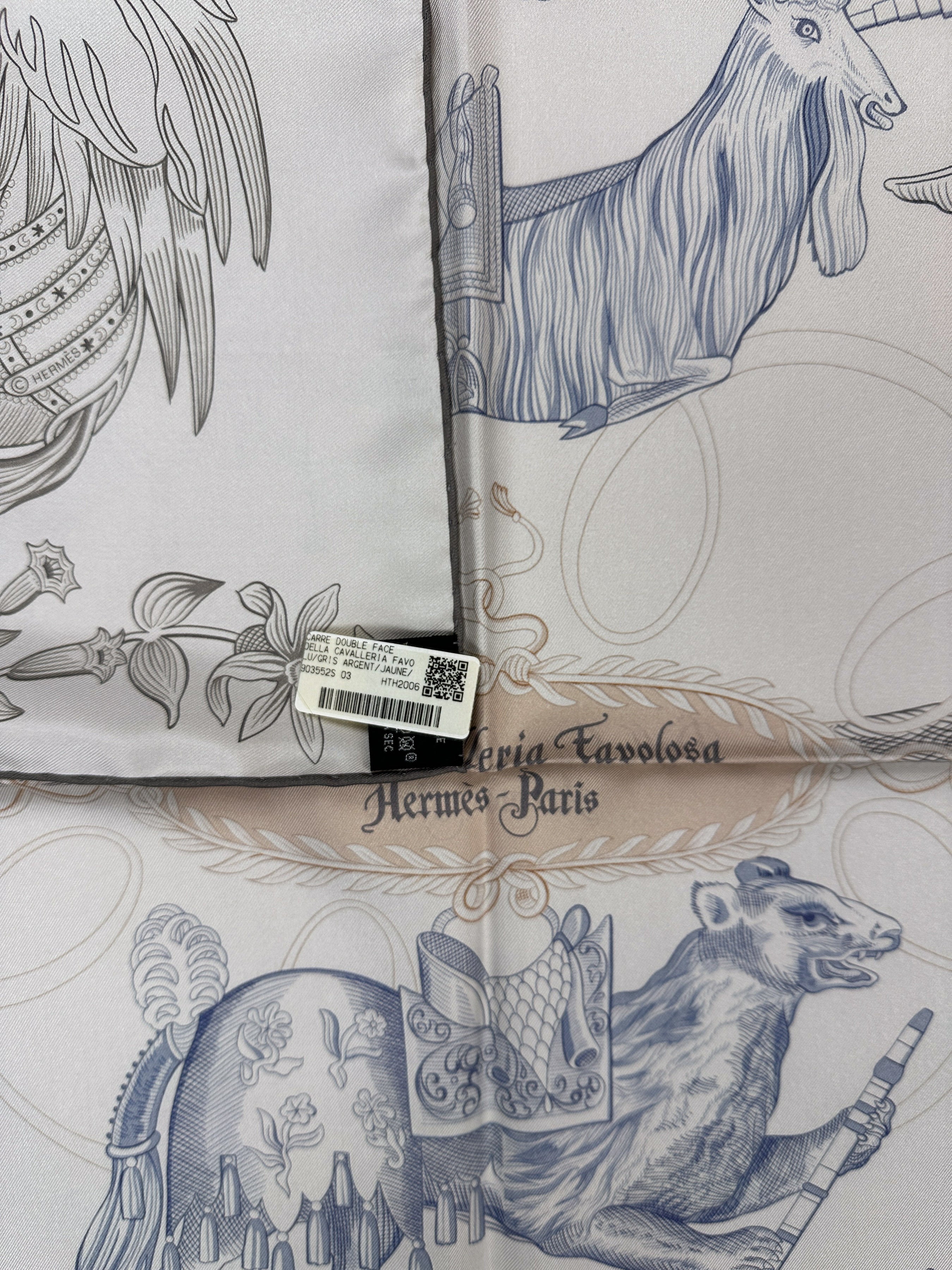 Hermès Della Cavalleria Favolosa Double Face 90