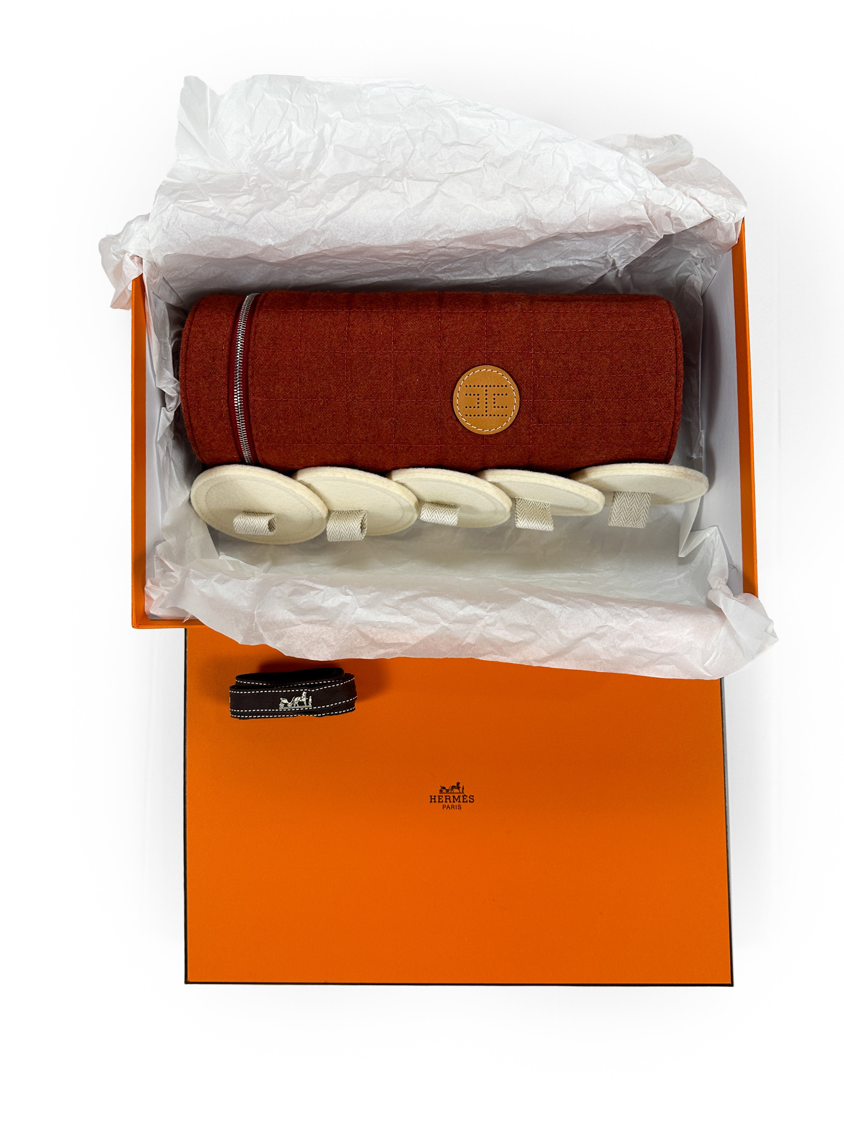 Hermès Paddock Enamel Bracelet Case & Dividers