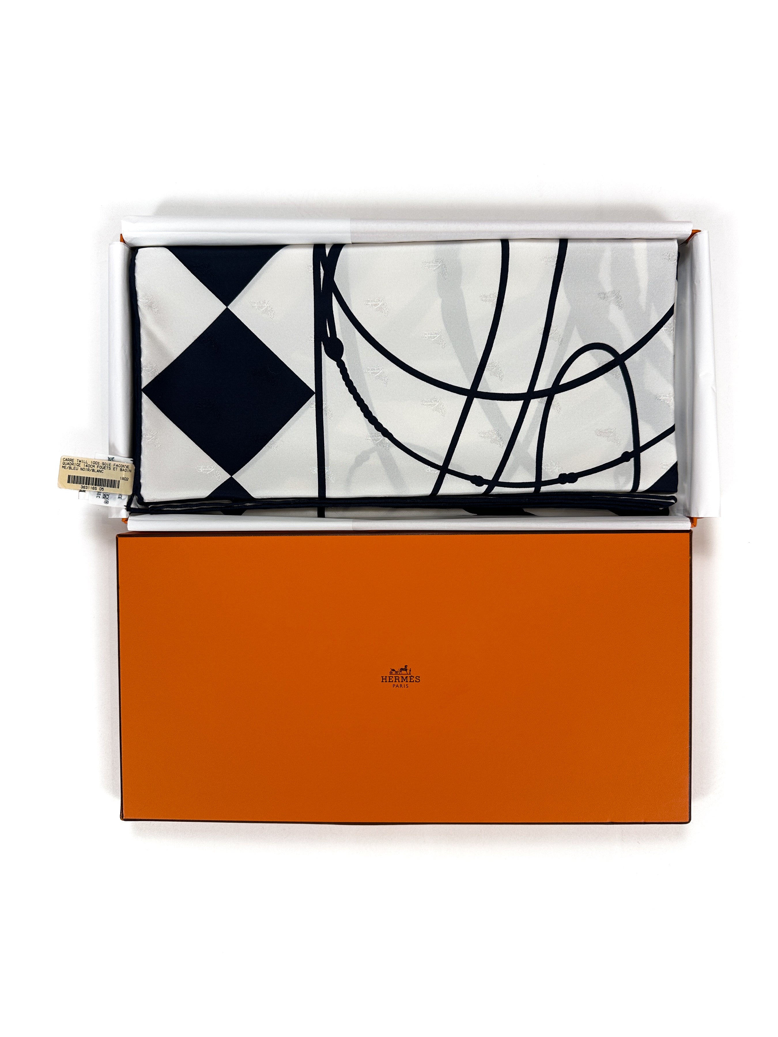 Hermès Fouets et Badines Jacquard Silk 140