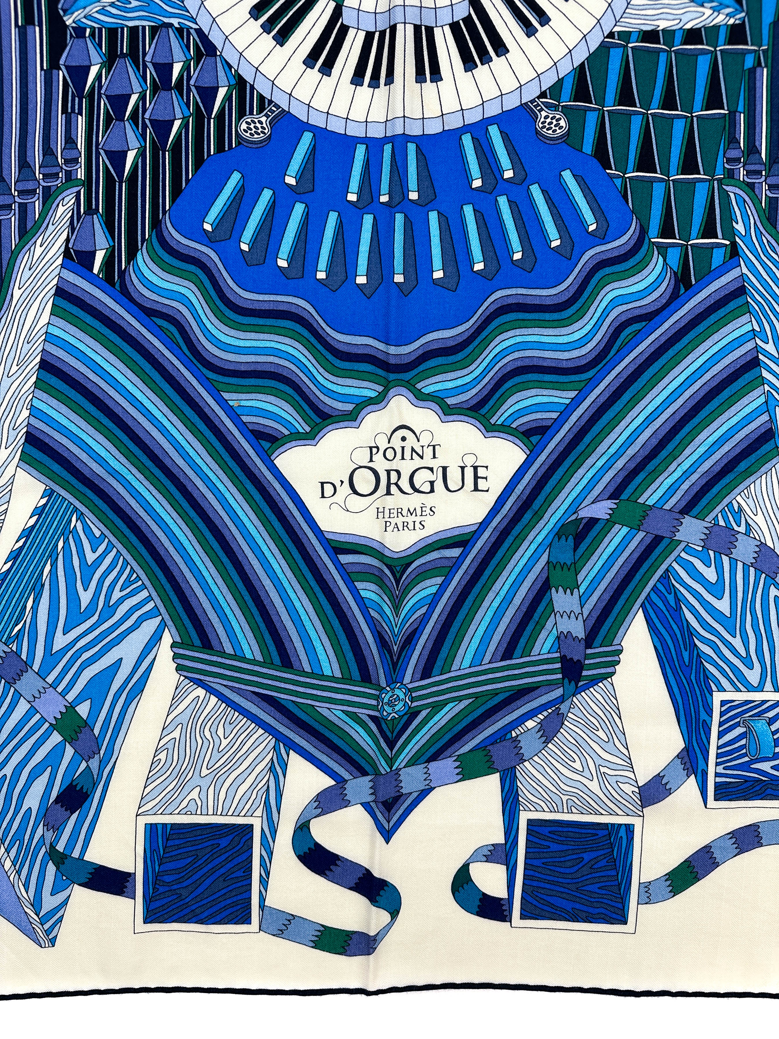 Hermès Point d'orgue Cashmere Silk 140