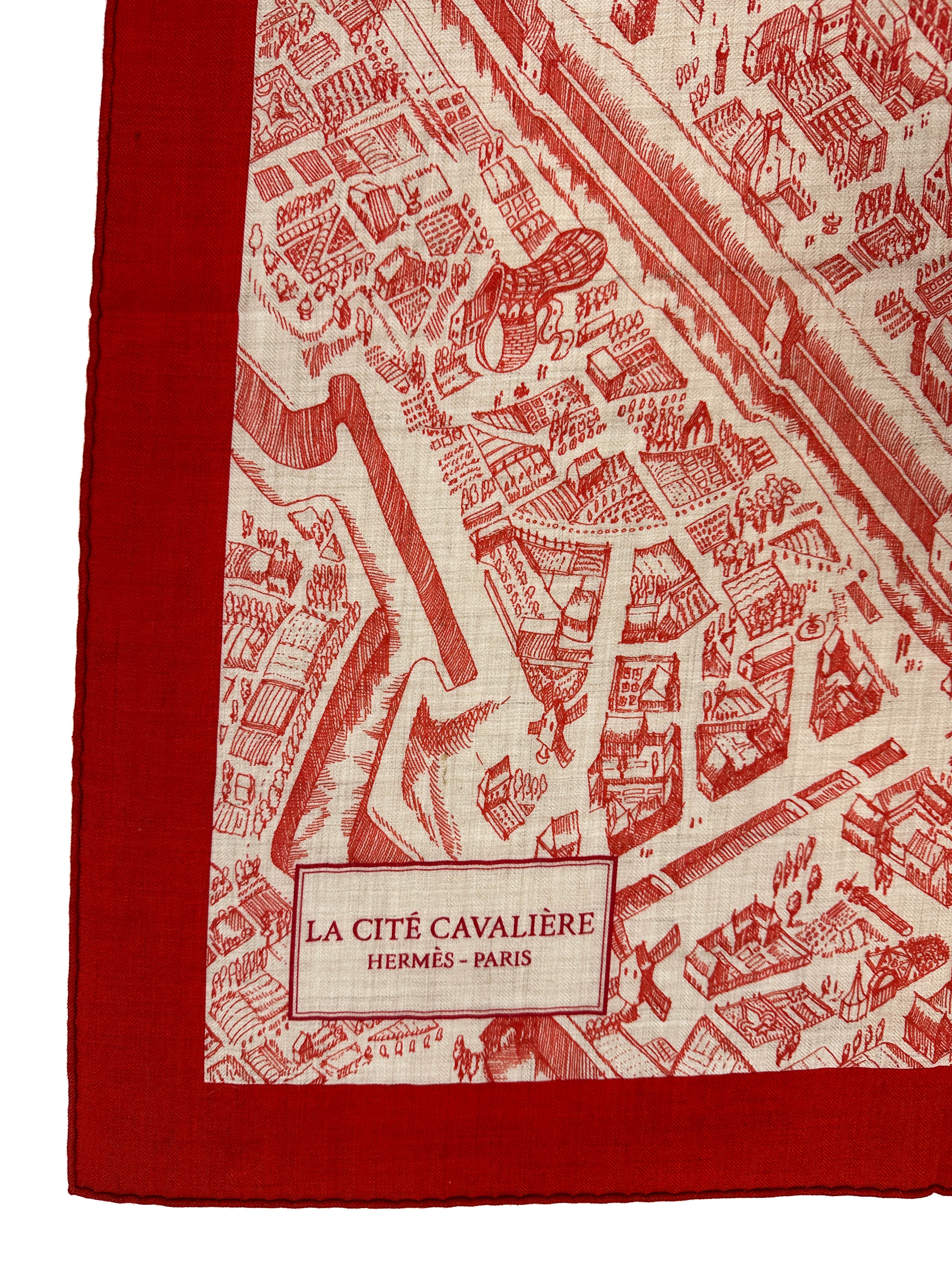 Hermès La Cité Cavalière Cashmere 140