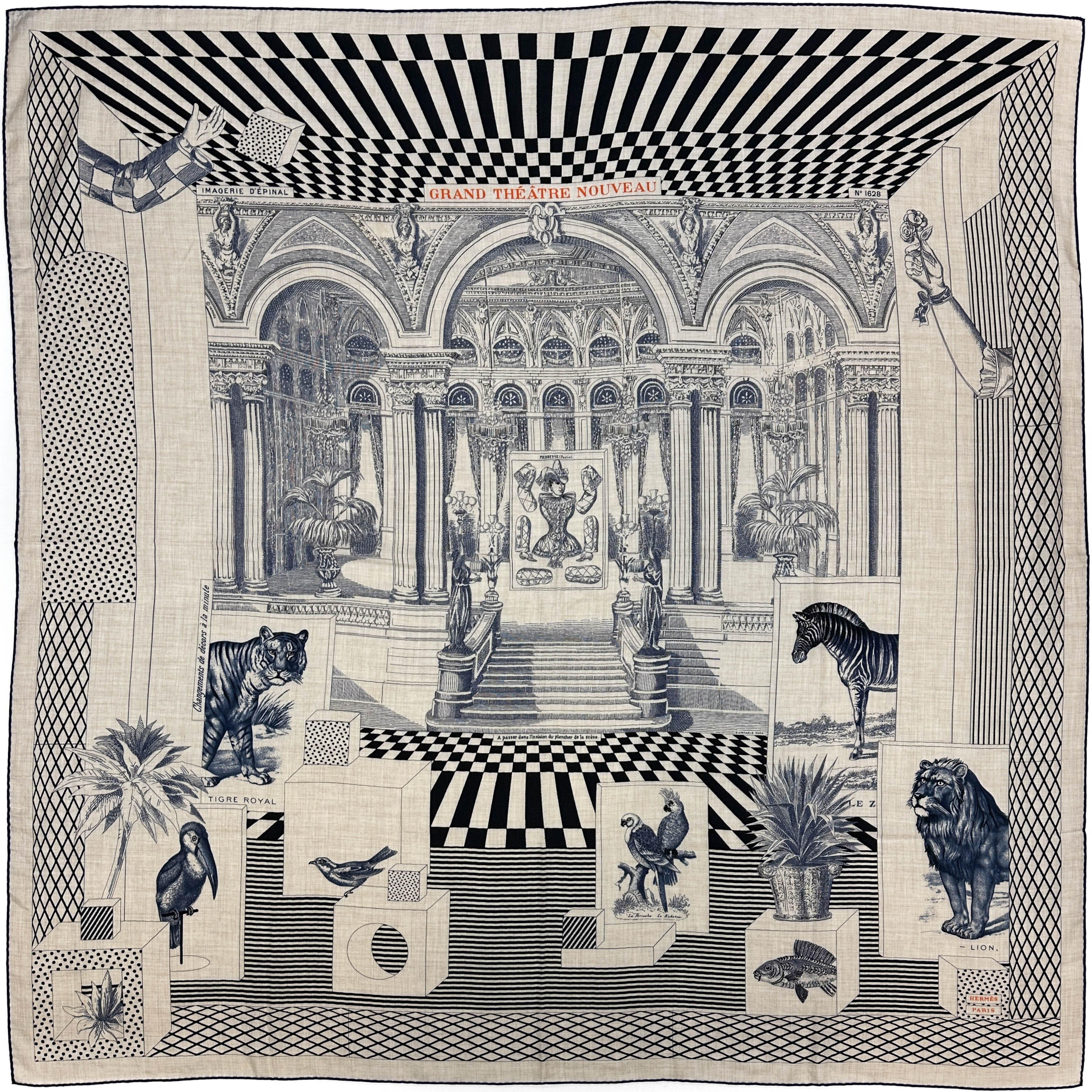Hermès Grand Théâtre Nouveau Cashmere Silk 140
