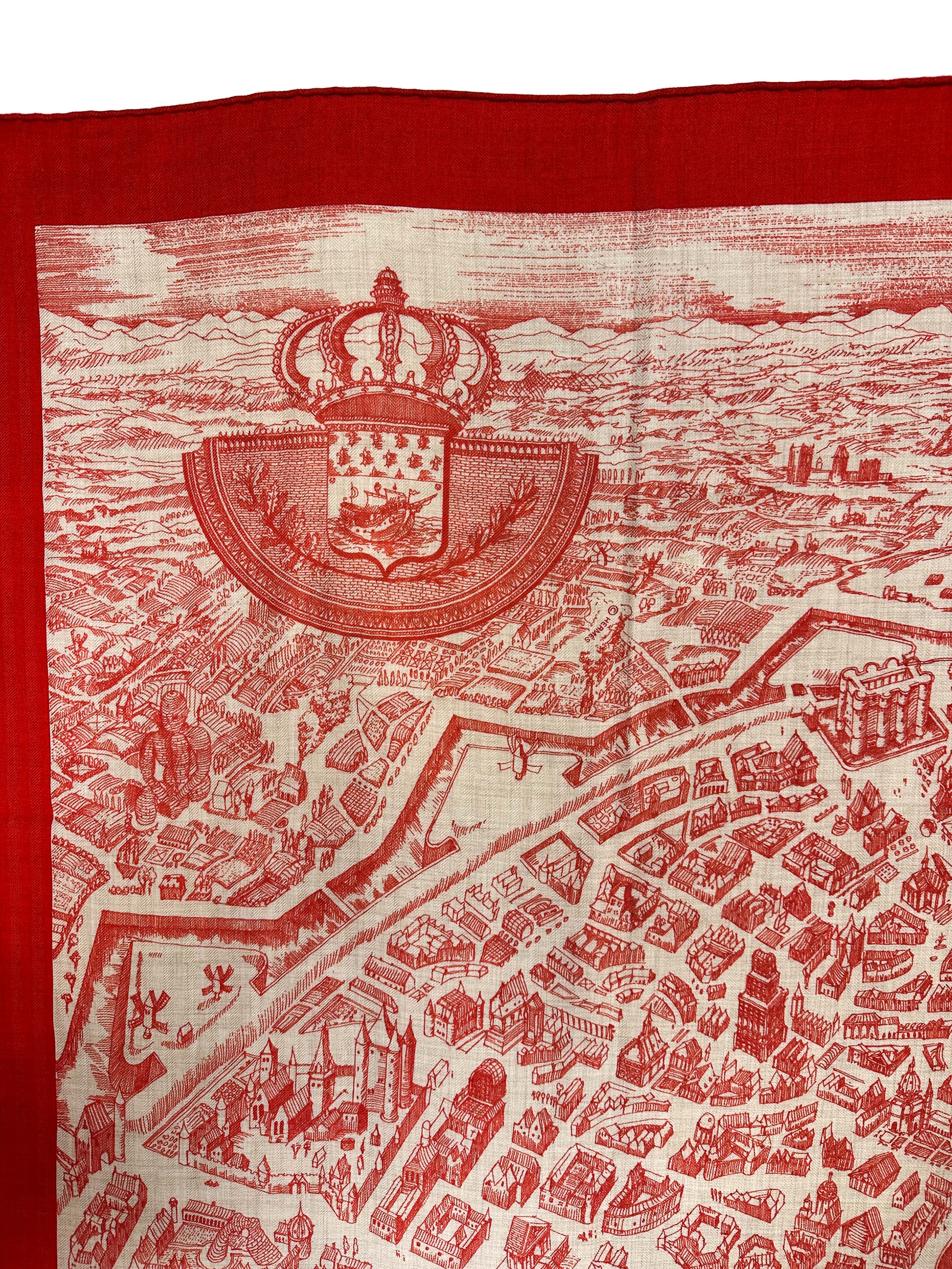Hermès La Cité Cavalière Cashmere 140