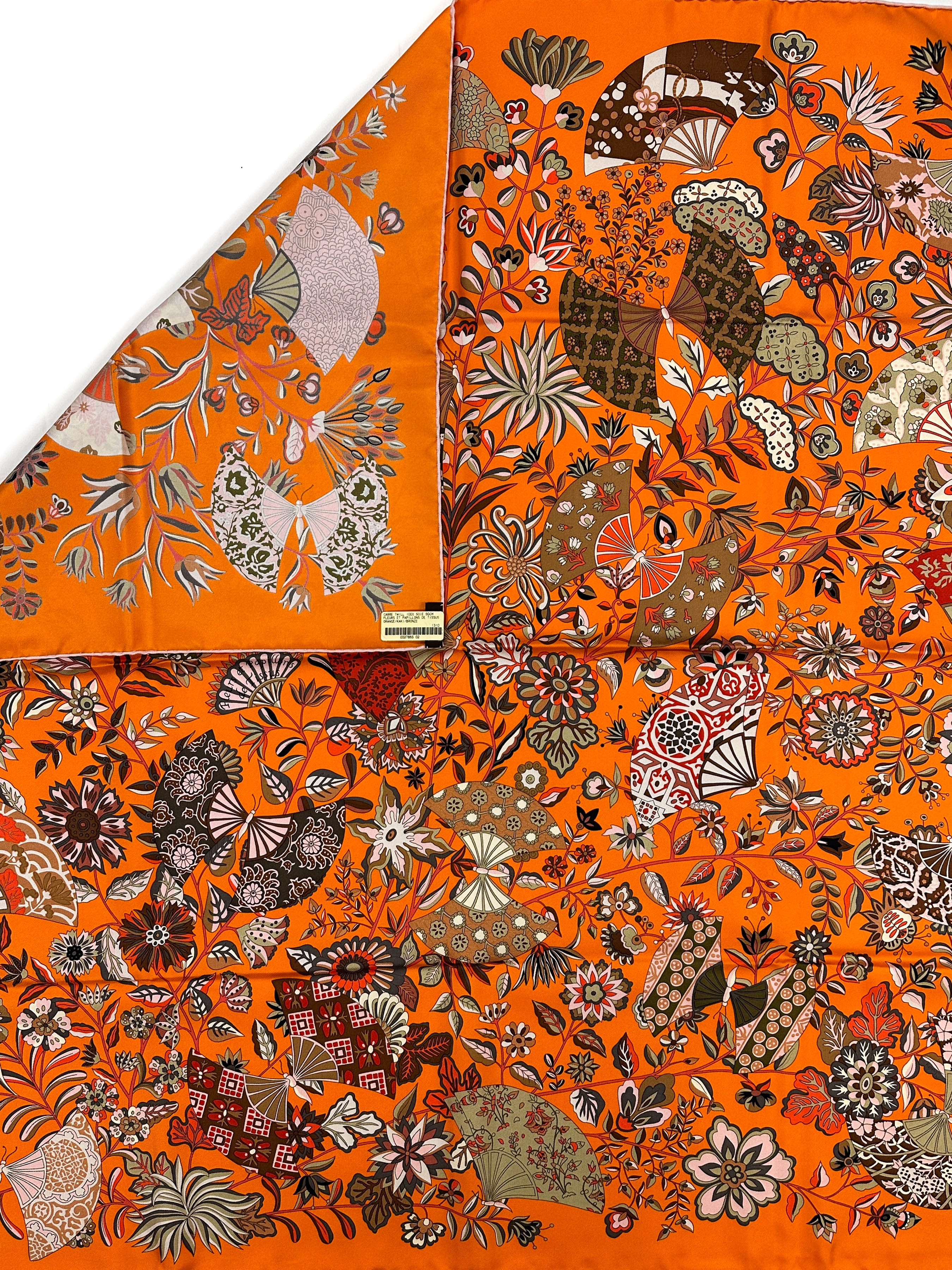 Hermès Fleurs et Papillons de Tissus 90