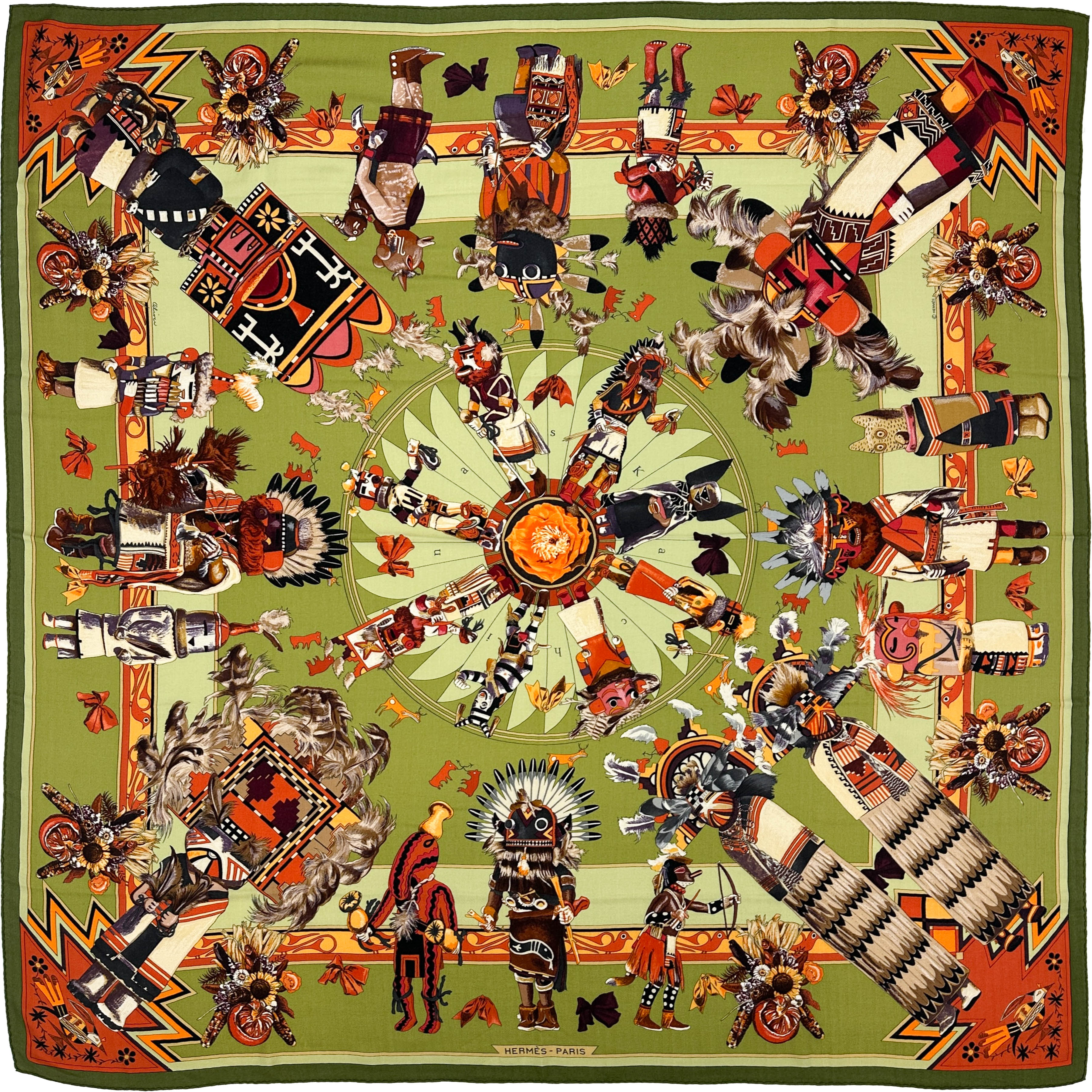 Hermès Kachinas Cashmere Silk 140