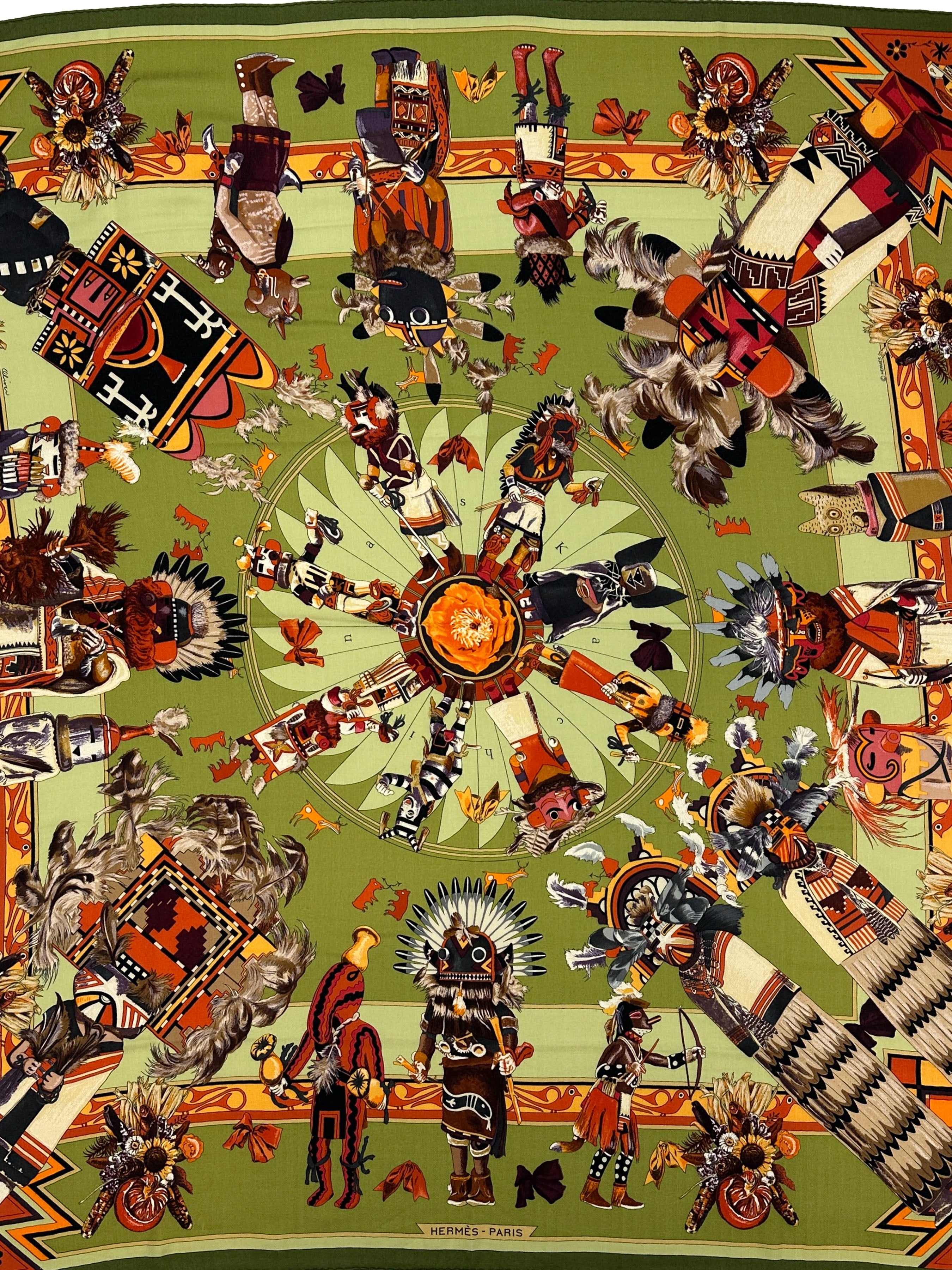 Hermès Kachinas Cashmere Silk 140