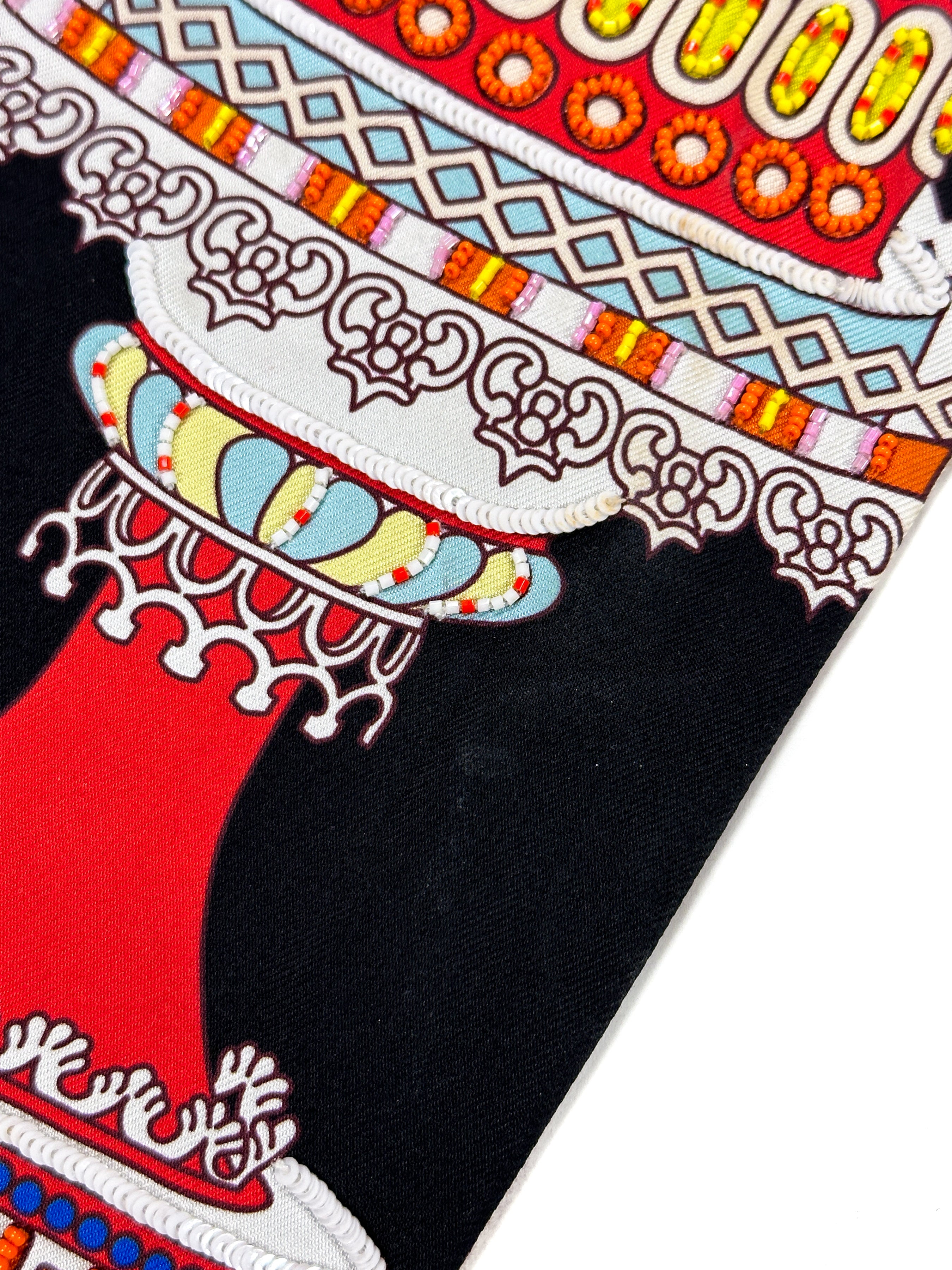 Hermès *Exceptional* La Pâtisserie Française Shiny Beaded Maxi Twilly Slim