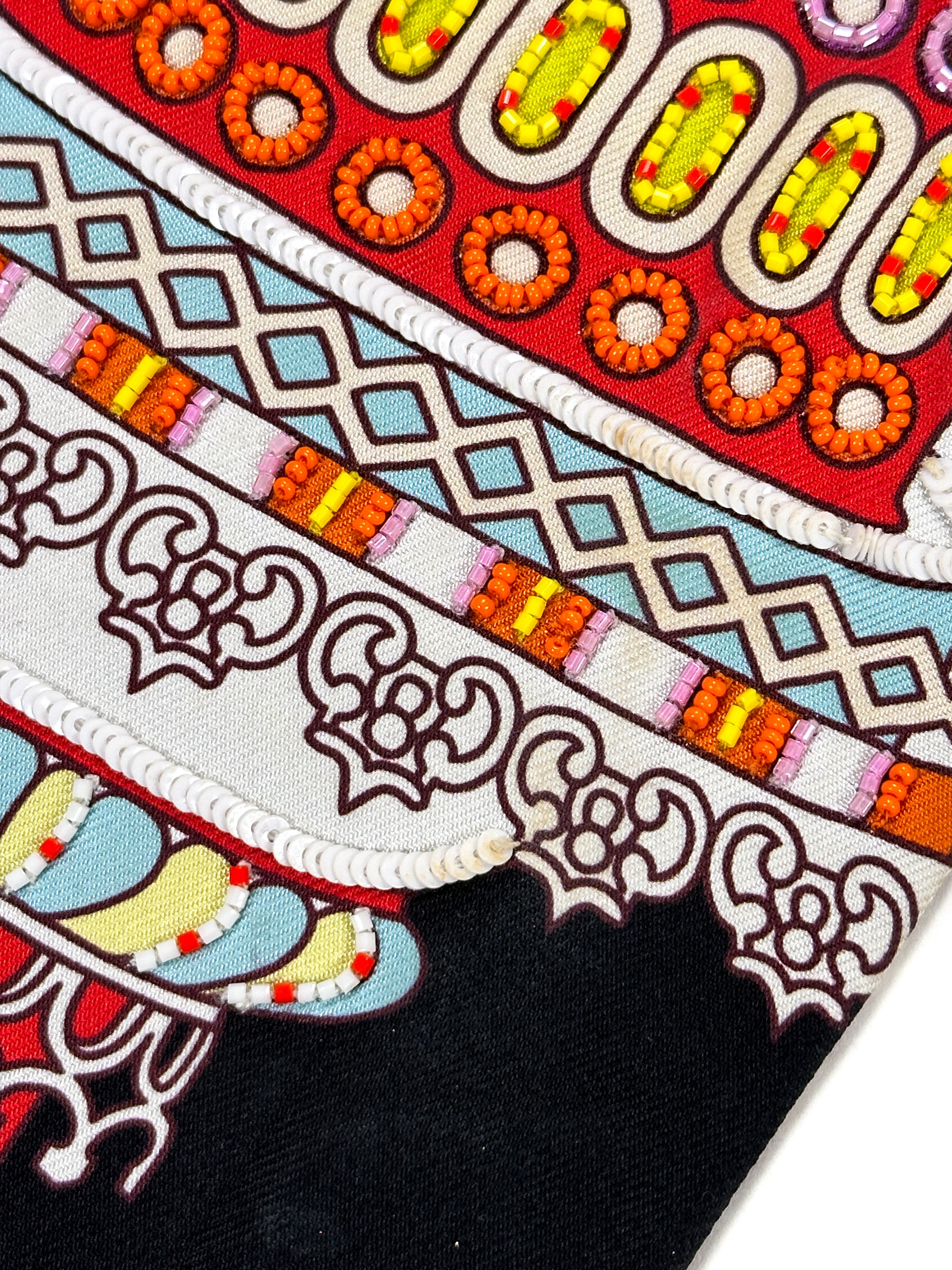 Hermès *Exceptional* La Pâtisserie Française Shiny Beaded Maxi Twilly Slim