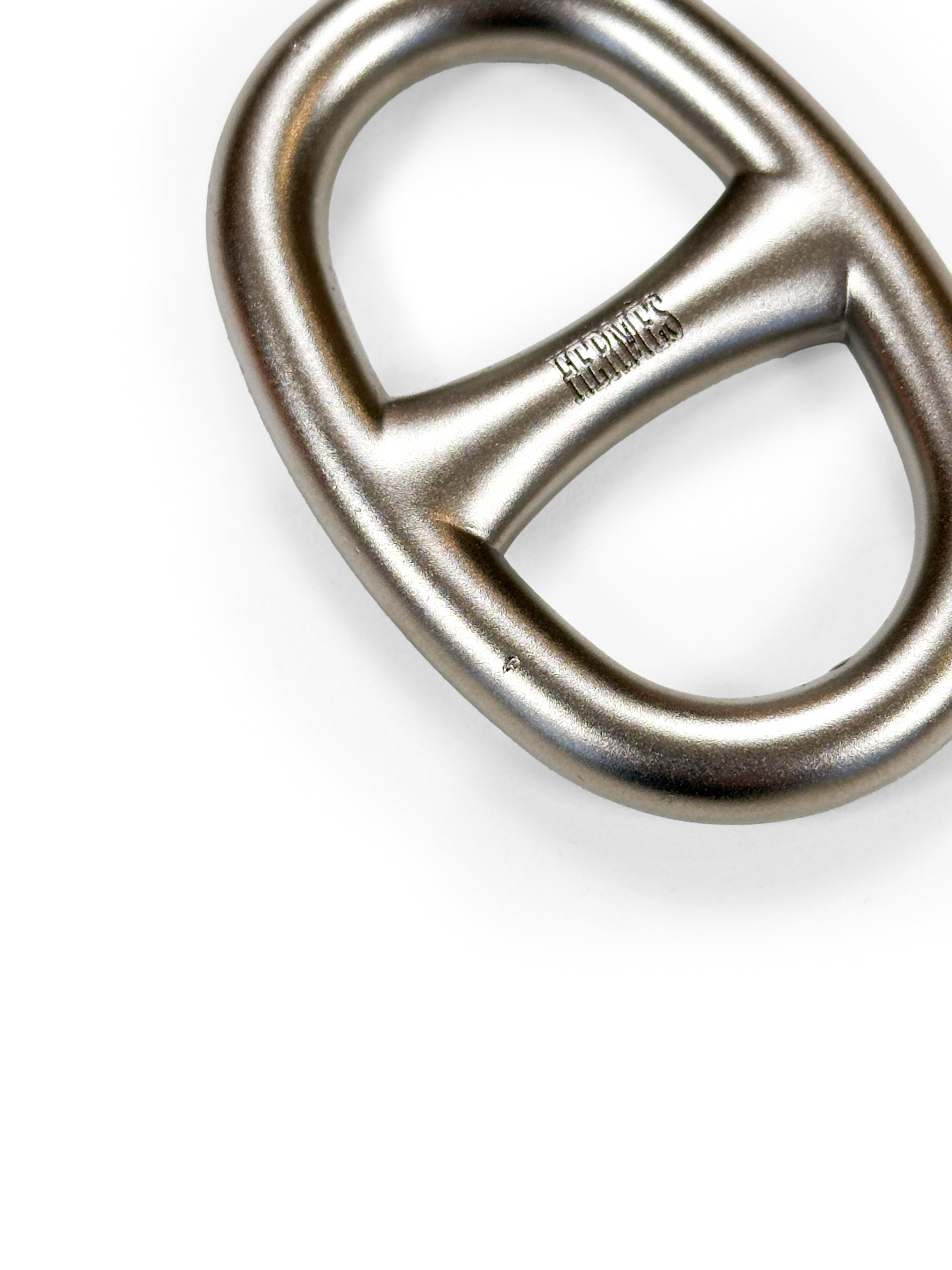 Hermès Chaine d'Ancre Brushed Metal Scarf Ring