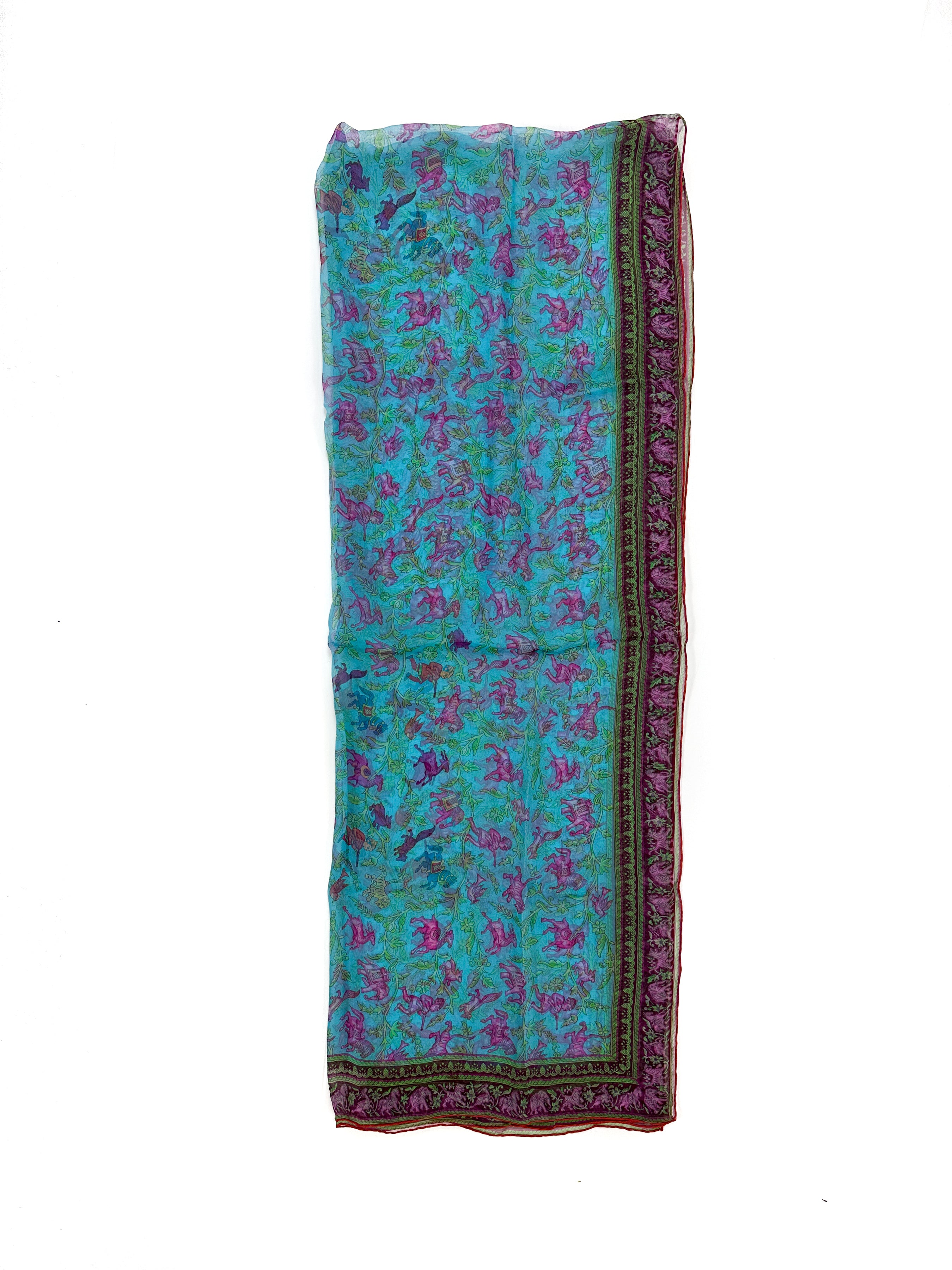Hermès Chasse en Inde Mousseline Shawl