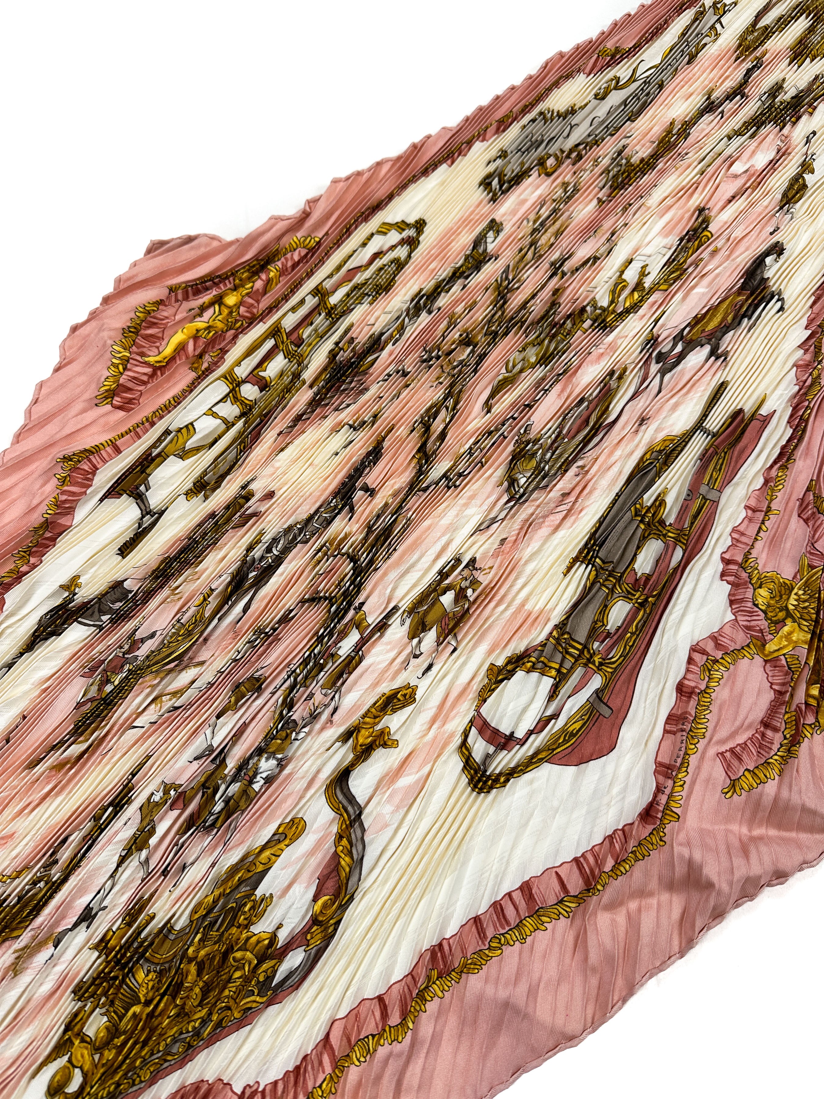 Hermès Traineaux et Glissades Plissé 90