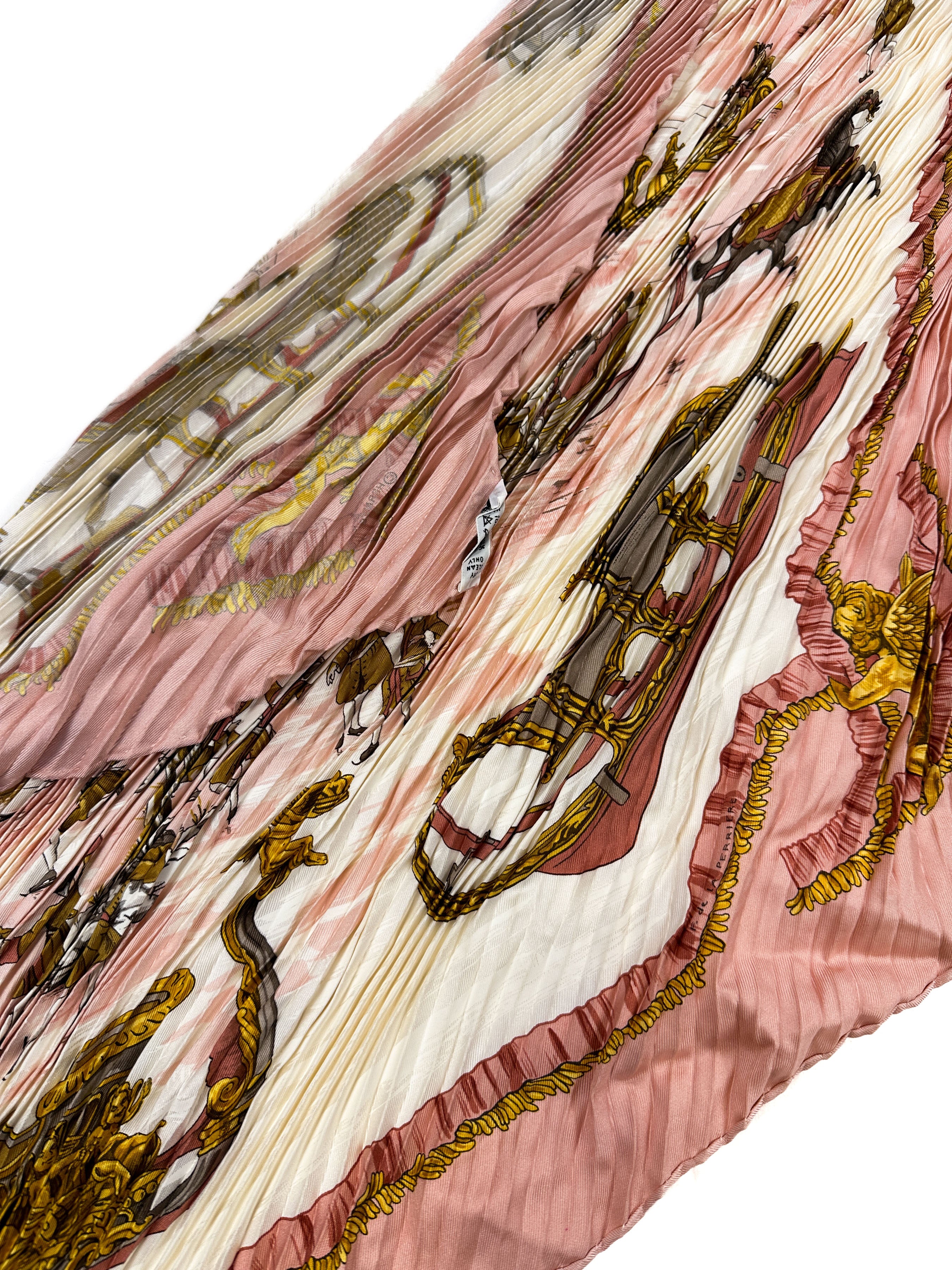 Hermès Traineaux et Glissades Plissé 90