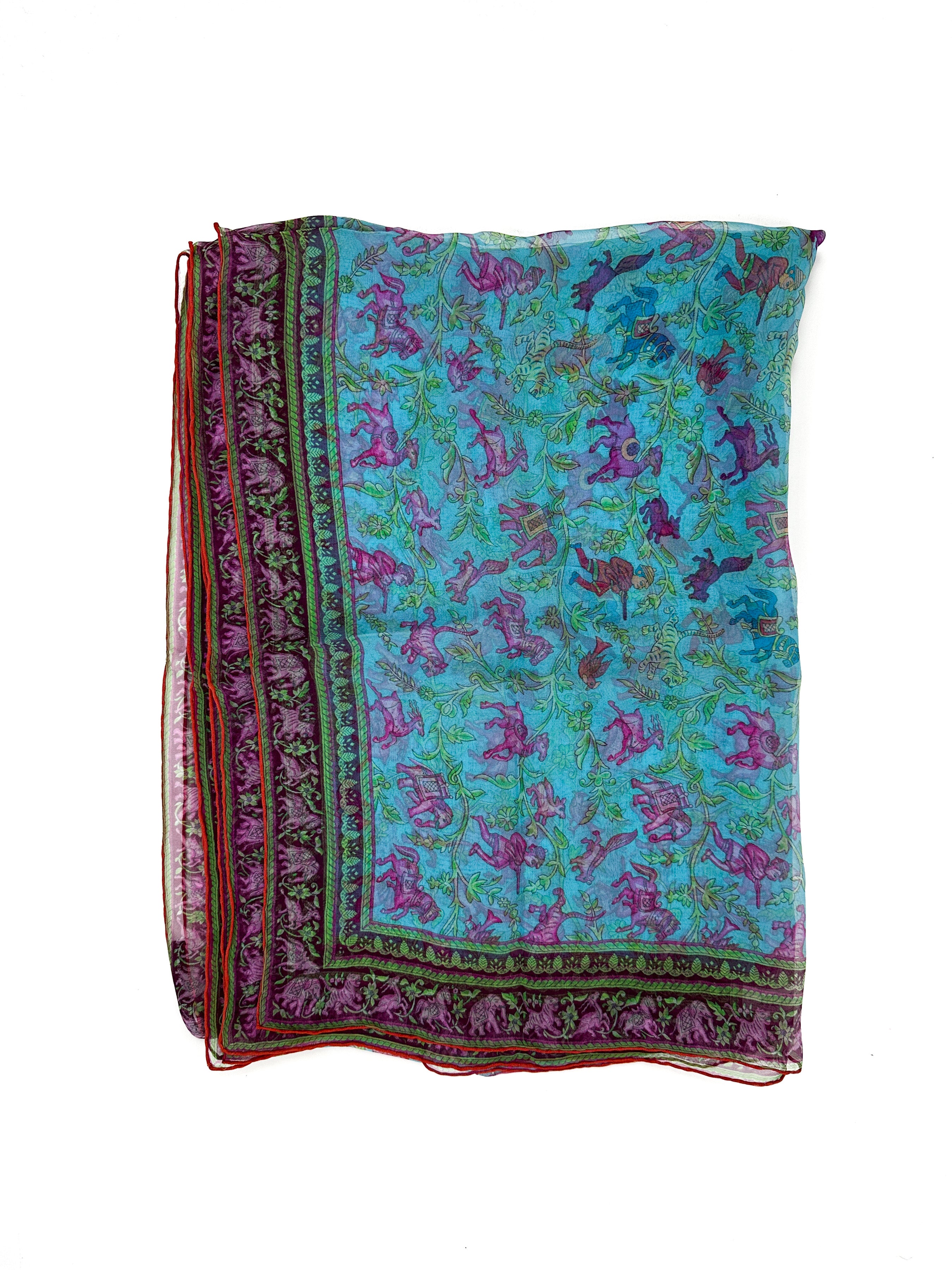 Hermès Chasse en Inde Mousseline Shawl