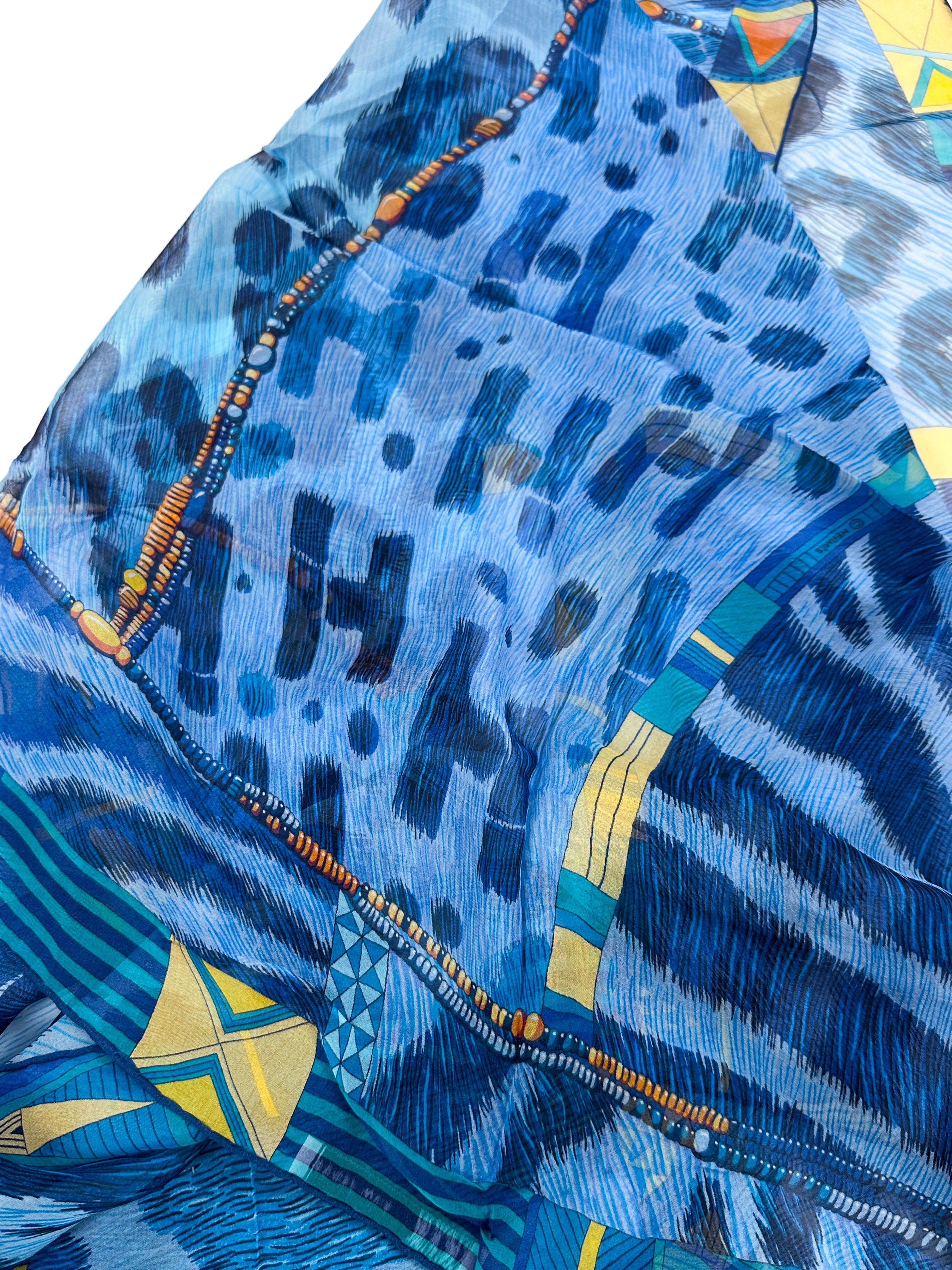 Hermès Pelages et Camouflage Mousseline Shawl