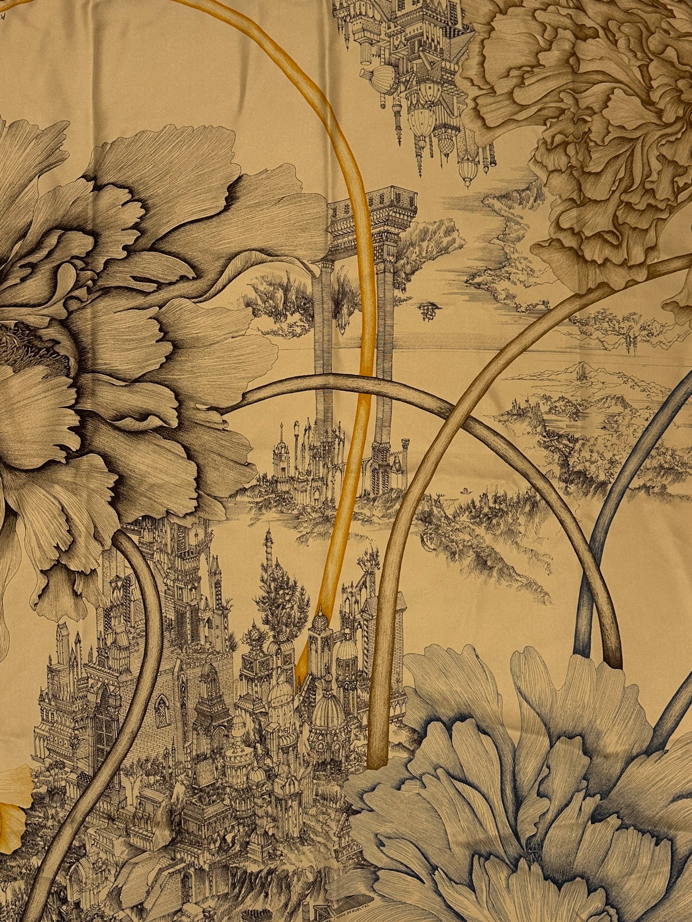Hermès À L'Ombre des Pivoines 90
