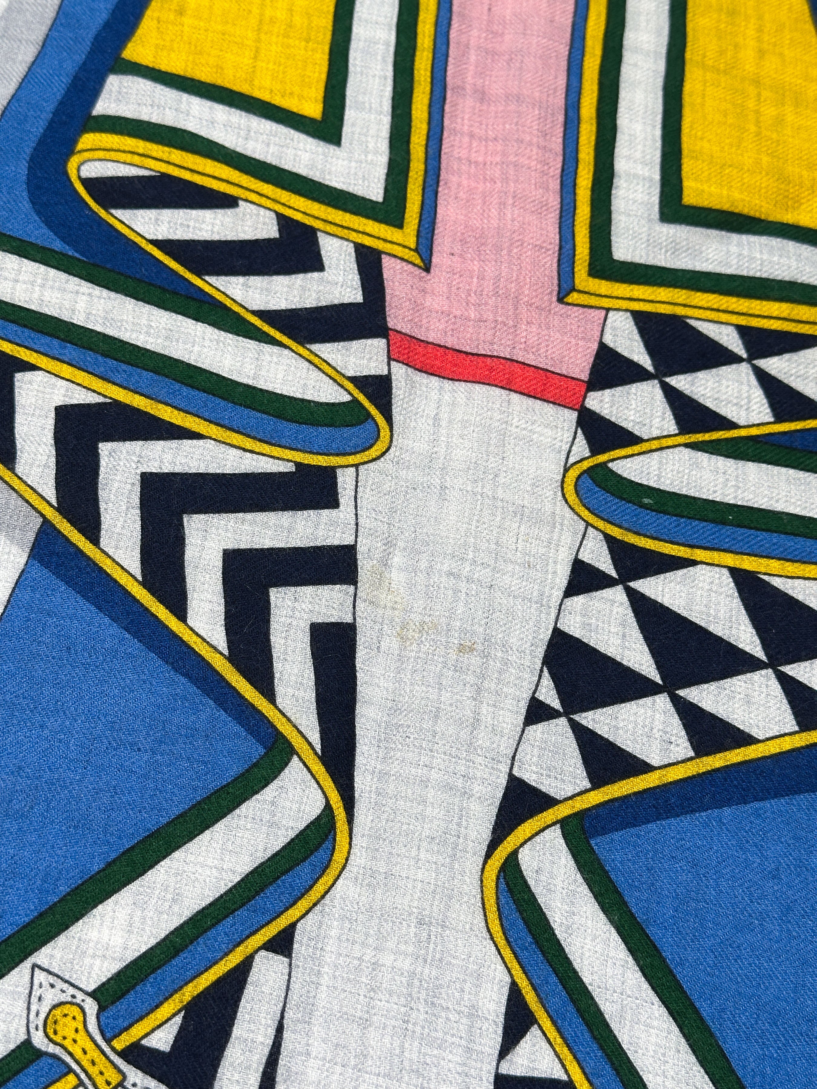 Hermès Bouquet Sellier Cashmere Silk Giant Triangle