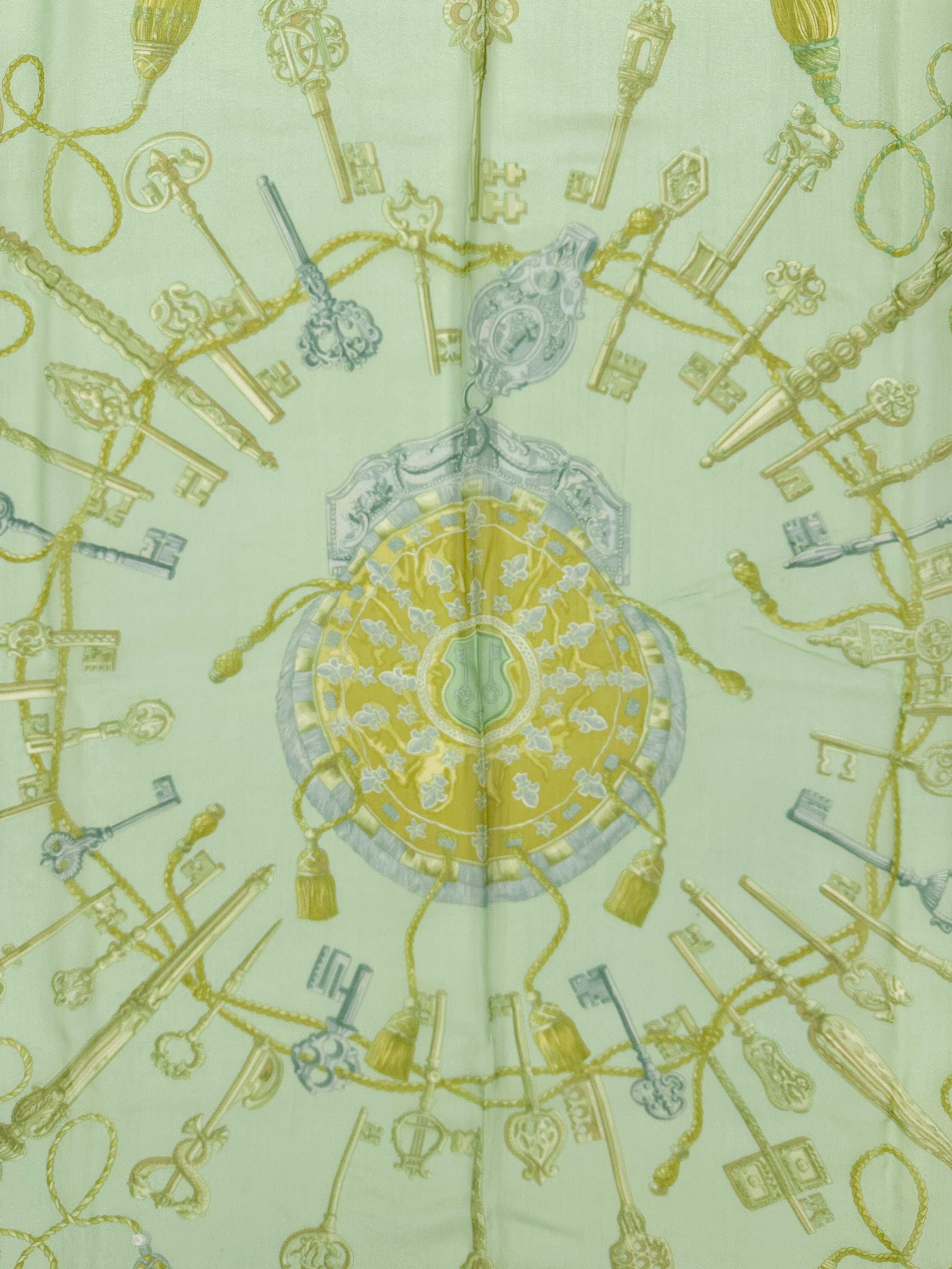 Hermès Les Cles Mousseline 90