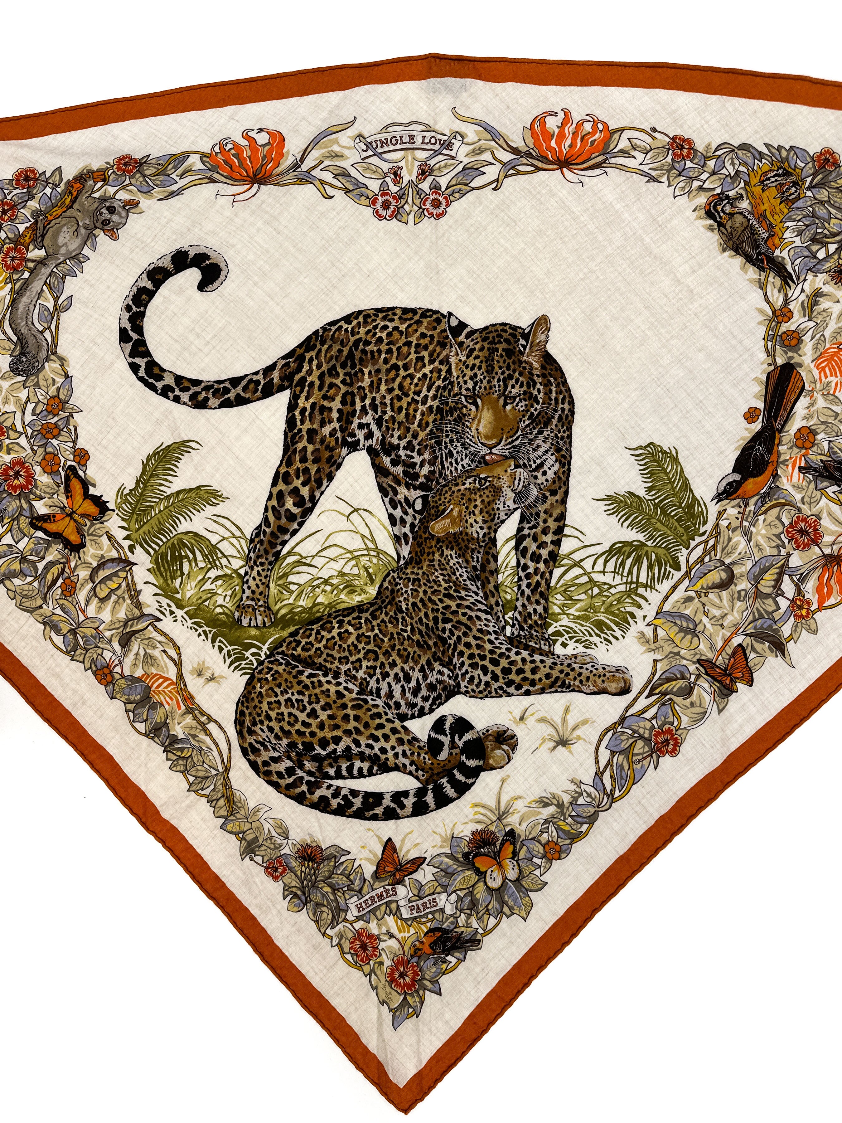 Hermès Jungle Love Cashmere Silk Giant Triangle
