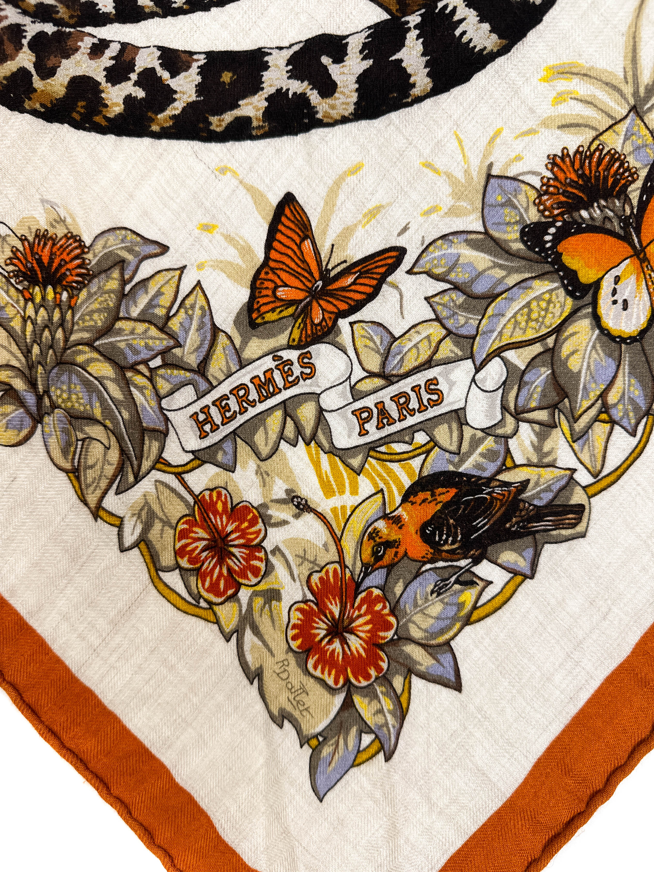 Hermès Jungle Love Cashmere Silk Giant Triangle