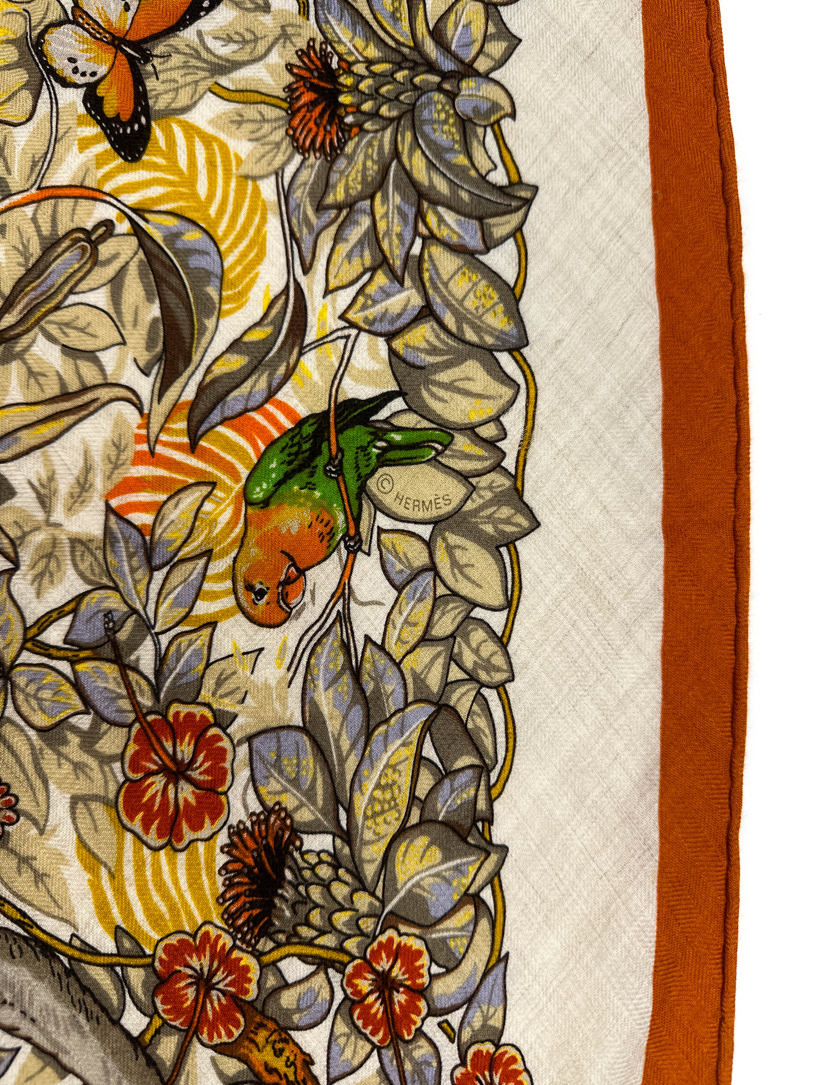 Hermès Jungle Love Cashmere Silk Giant Triangle