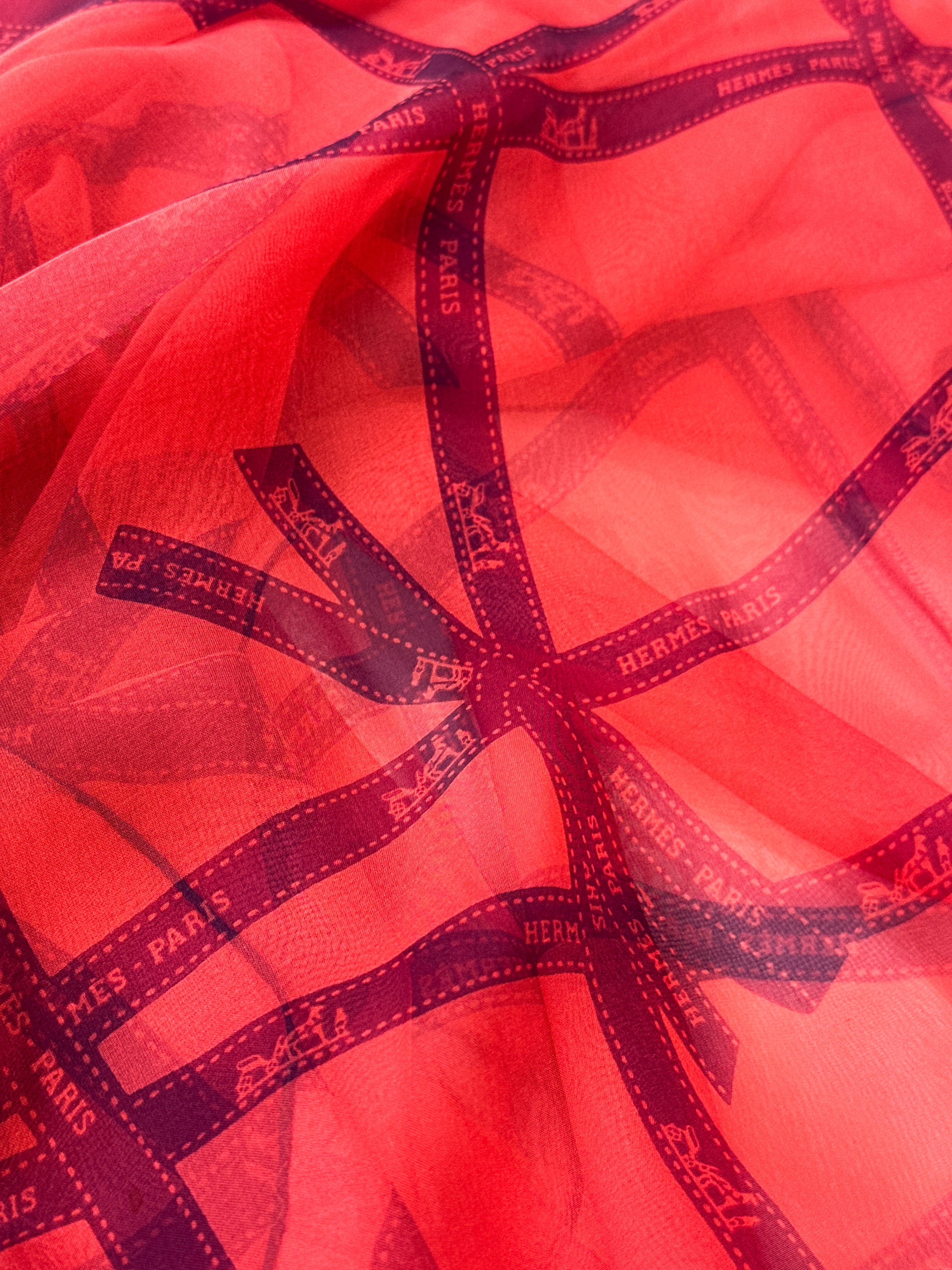 Hermès Bolduc Mousseline Shawl