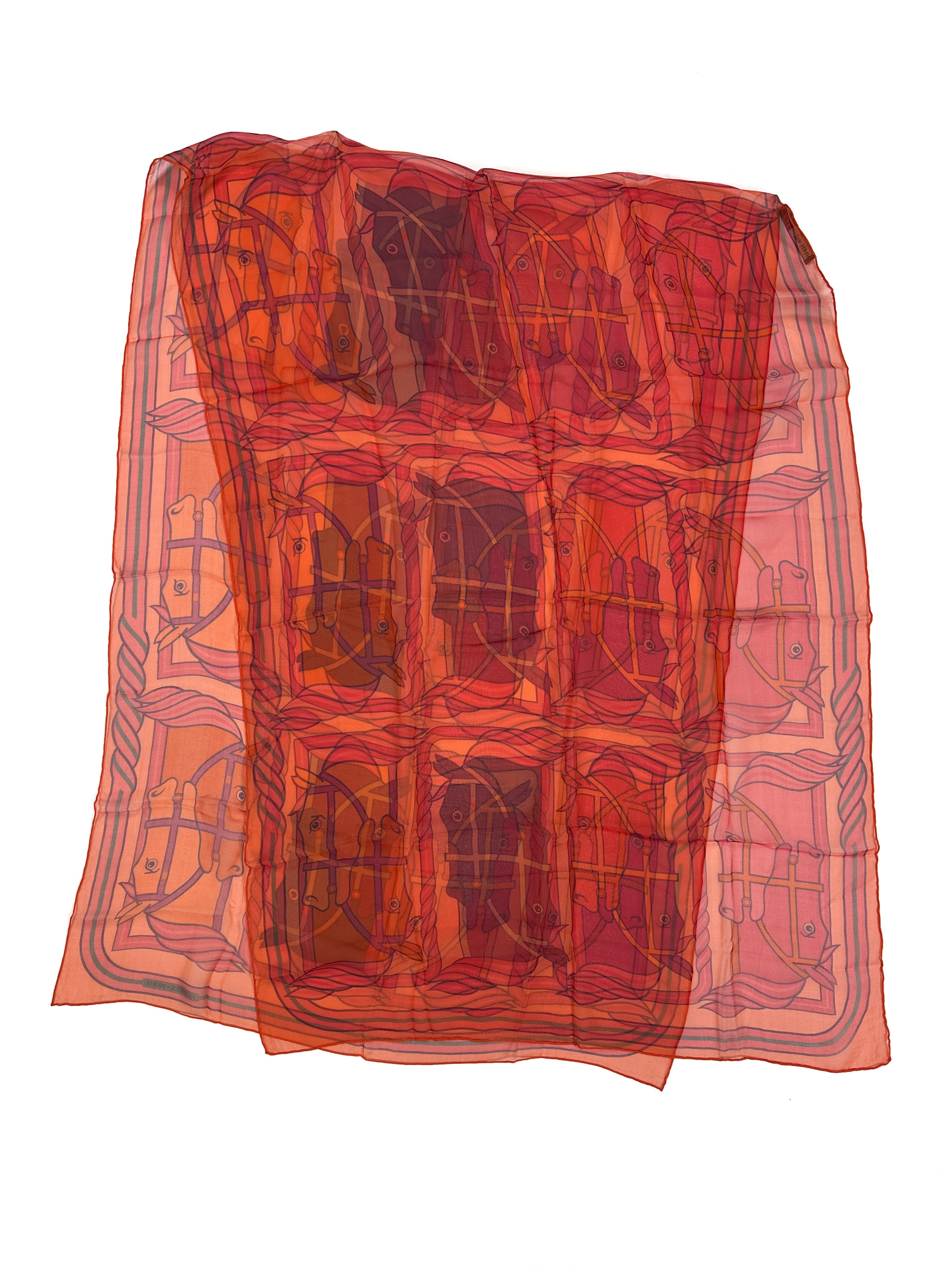 Hermès Quadrige Mousseline Shawl